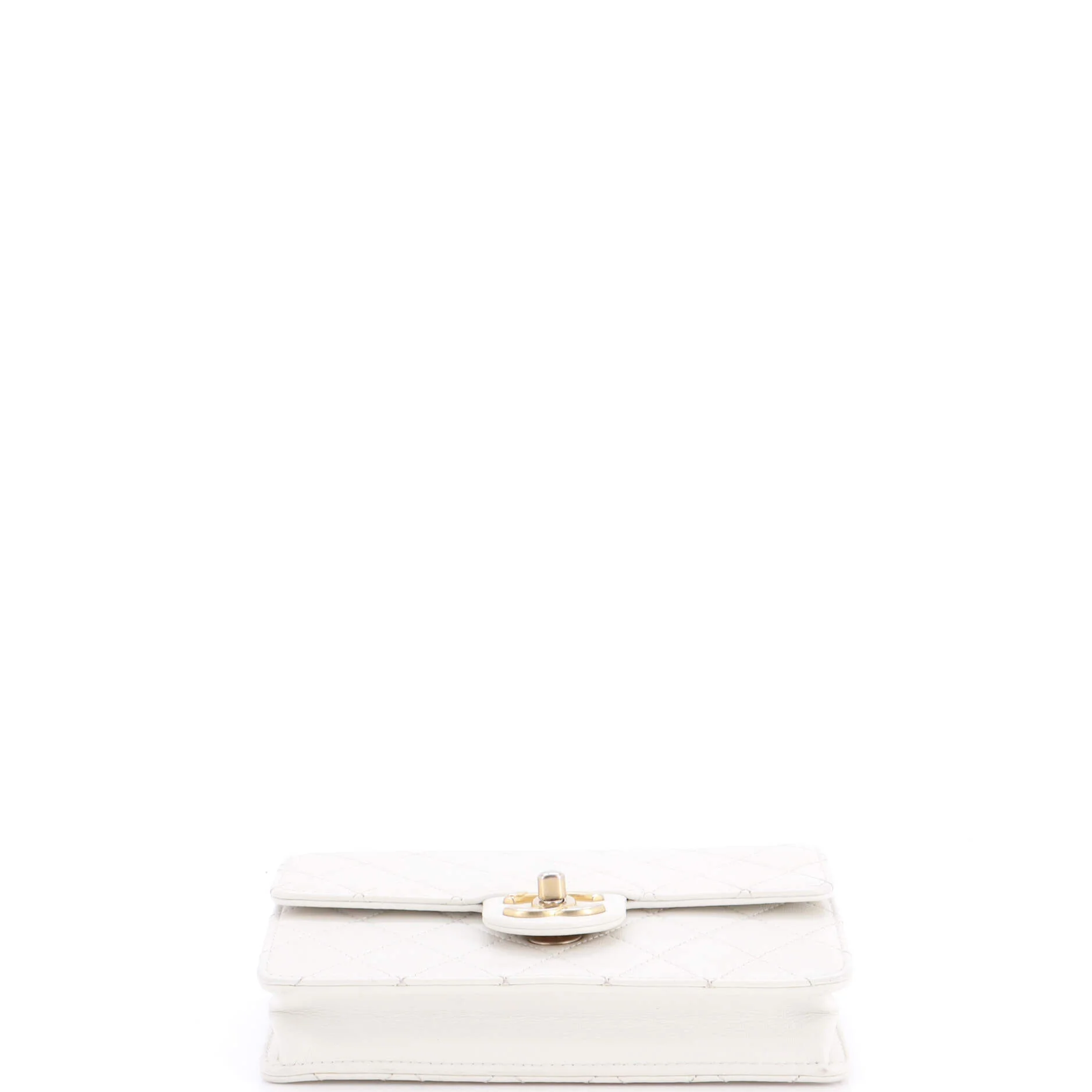 Chic Pearls Flap Bag Quilted Goatskin with Acrylic Beads Small - Image 4