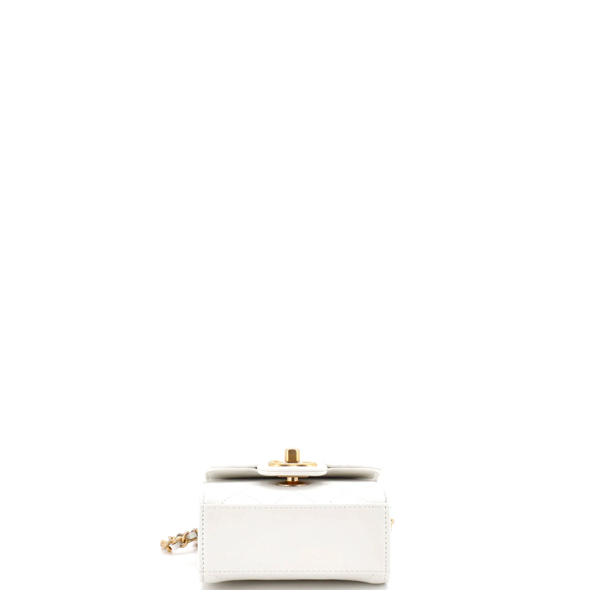 Chic Pearls Flap Clutch with Chain Quilted Goatskin Mini - Image 5