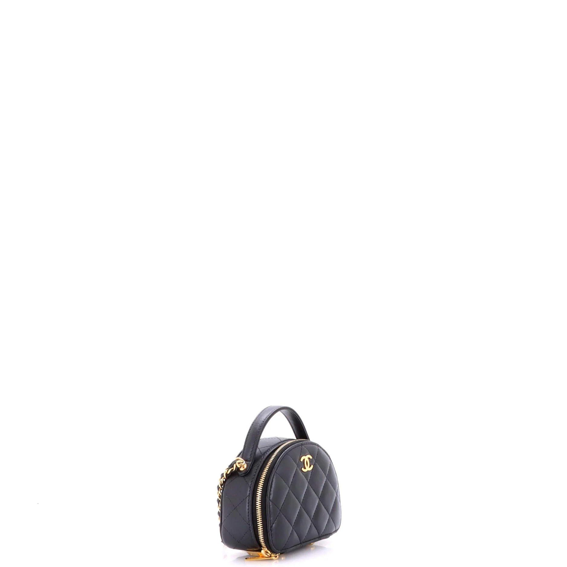 Chic Riviera Vanity Case with Chain Quilted Lambskin Mini - Image 2