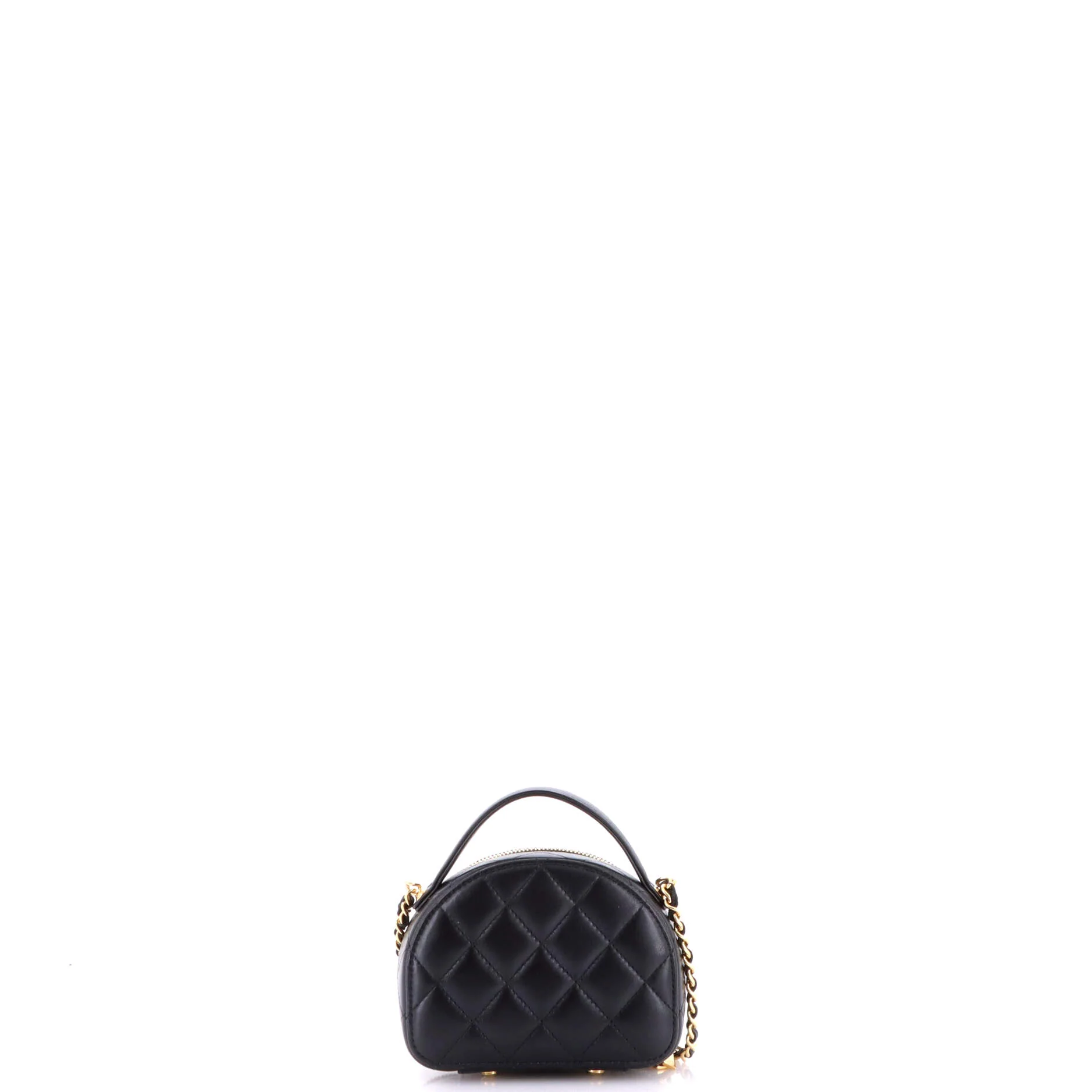 Chic Riviera Vanity Case with Chain Quilted Lambskin Mini - Image 3