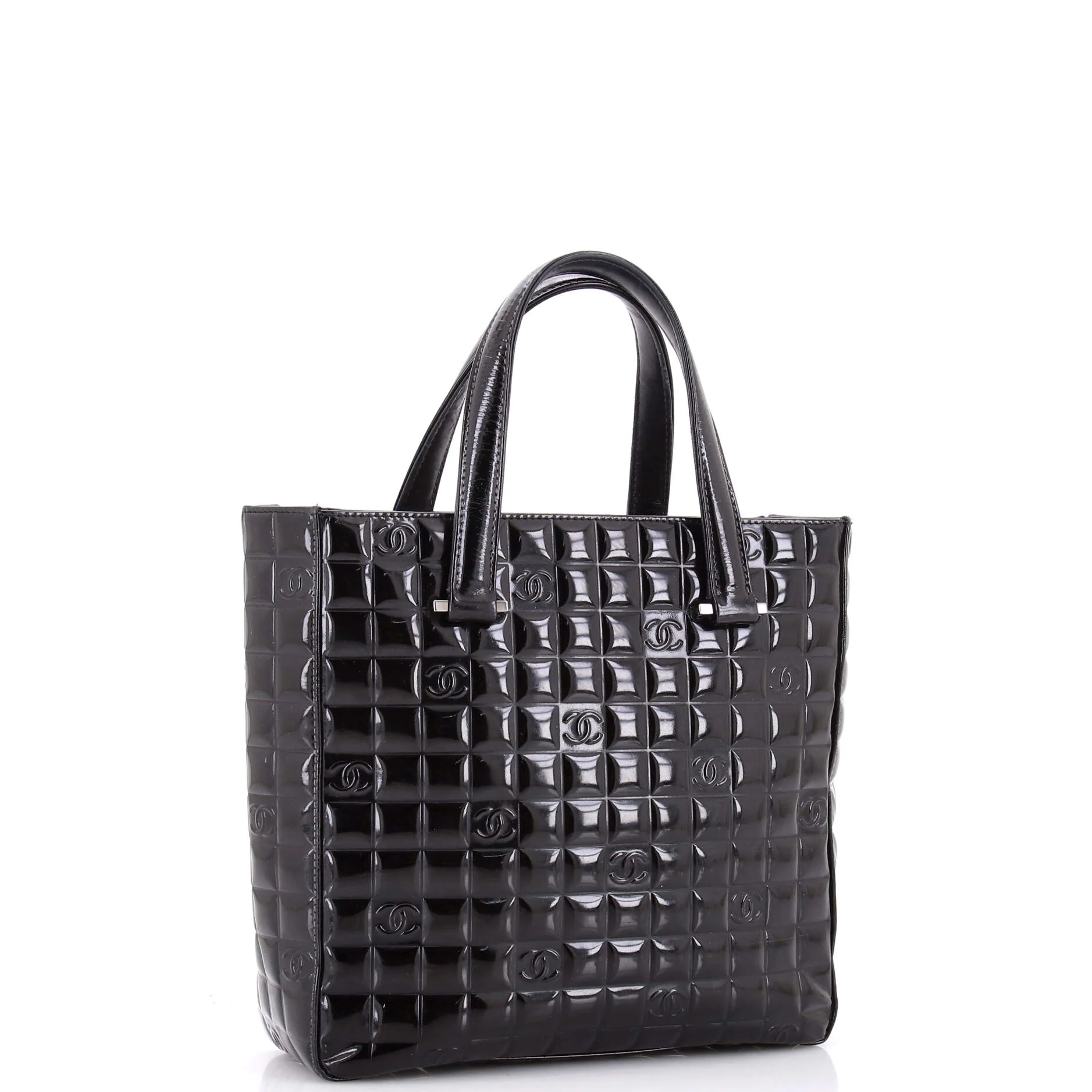 Chocolate Bar CC Tote Quilted Patent Small - Image 2