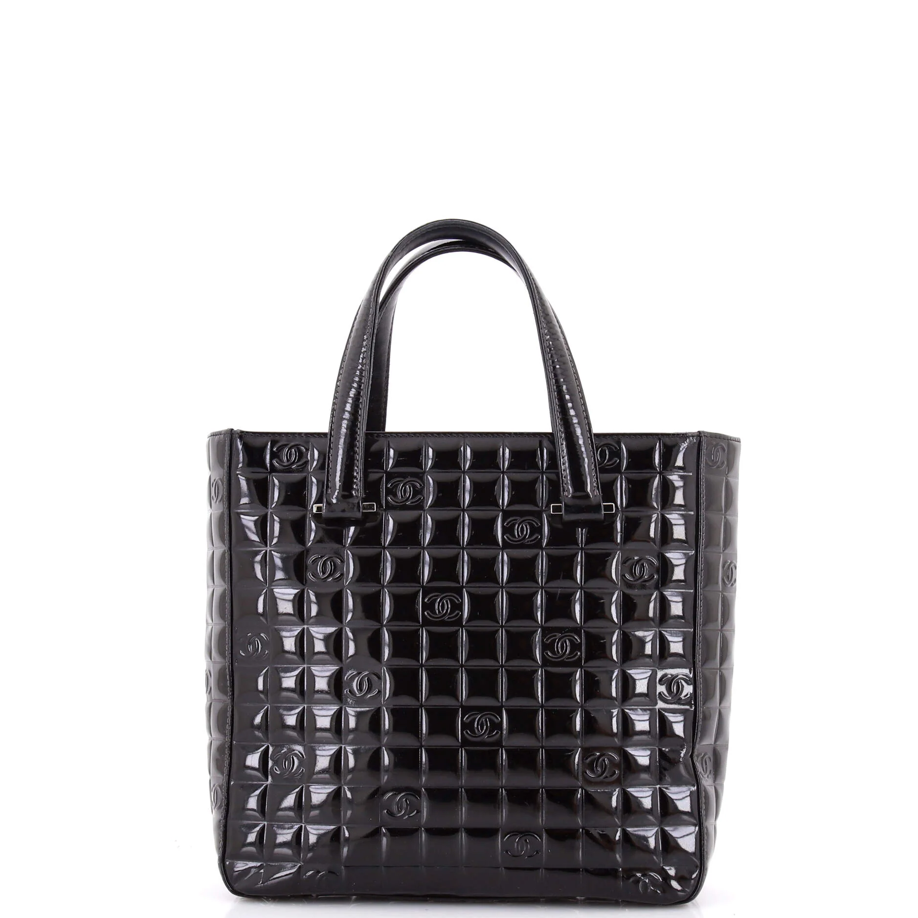 Chocolate Bar CC Tote Quilted Patent Small - Image 3