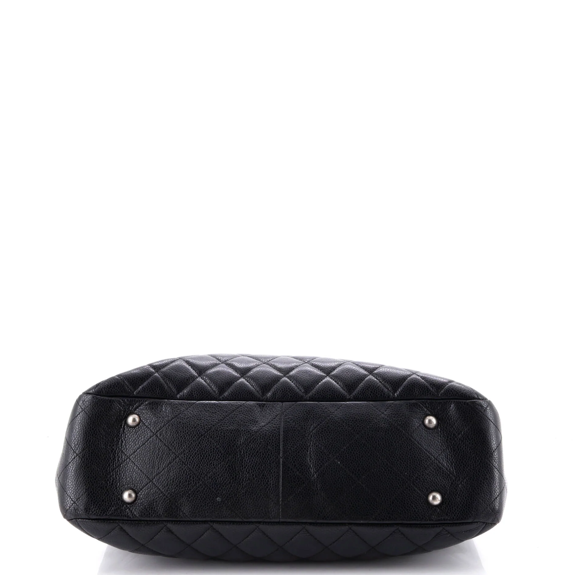 Classic CC Shopping Tote Quilted Caviar Large - Image 5