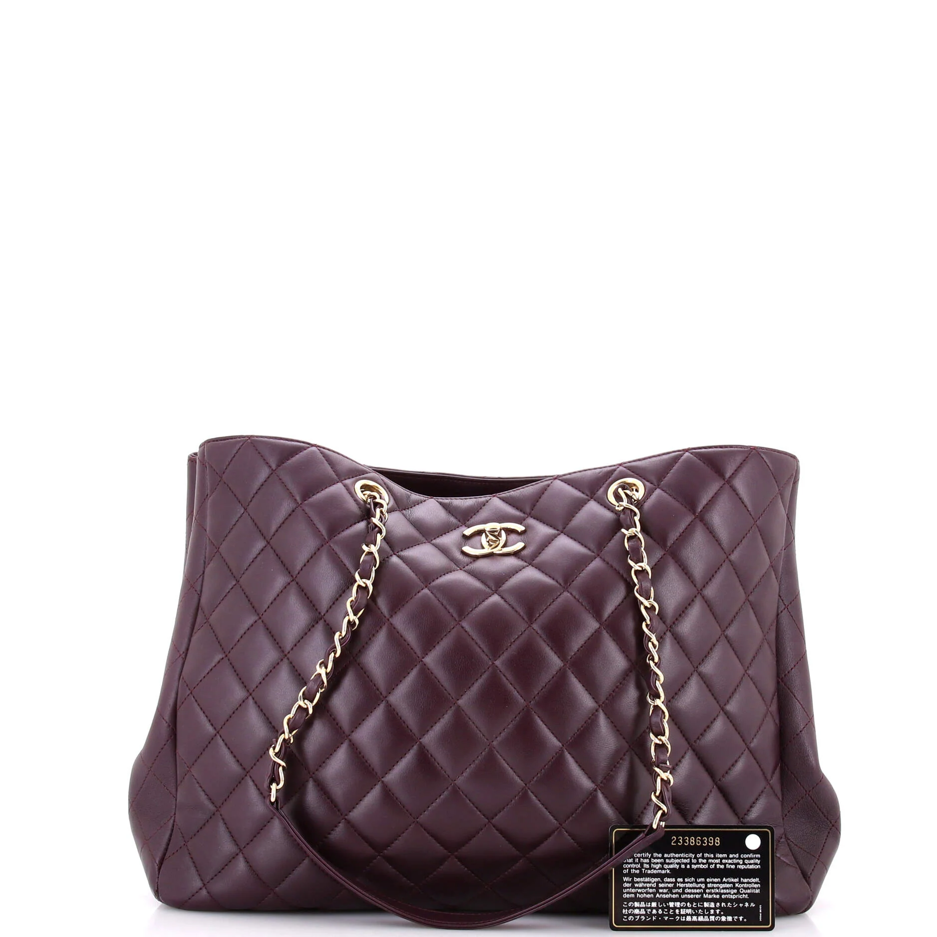 Classic CC Shopping Tote Quilted Lambskin Large - Image 2
