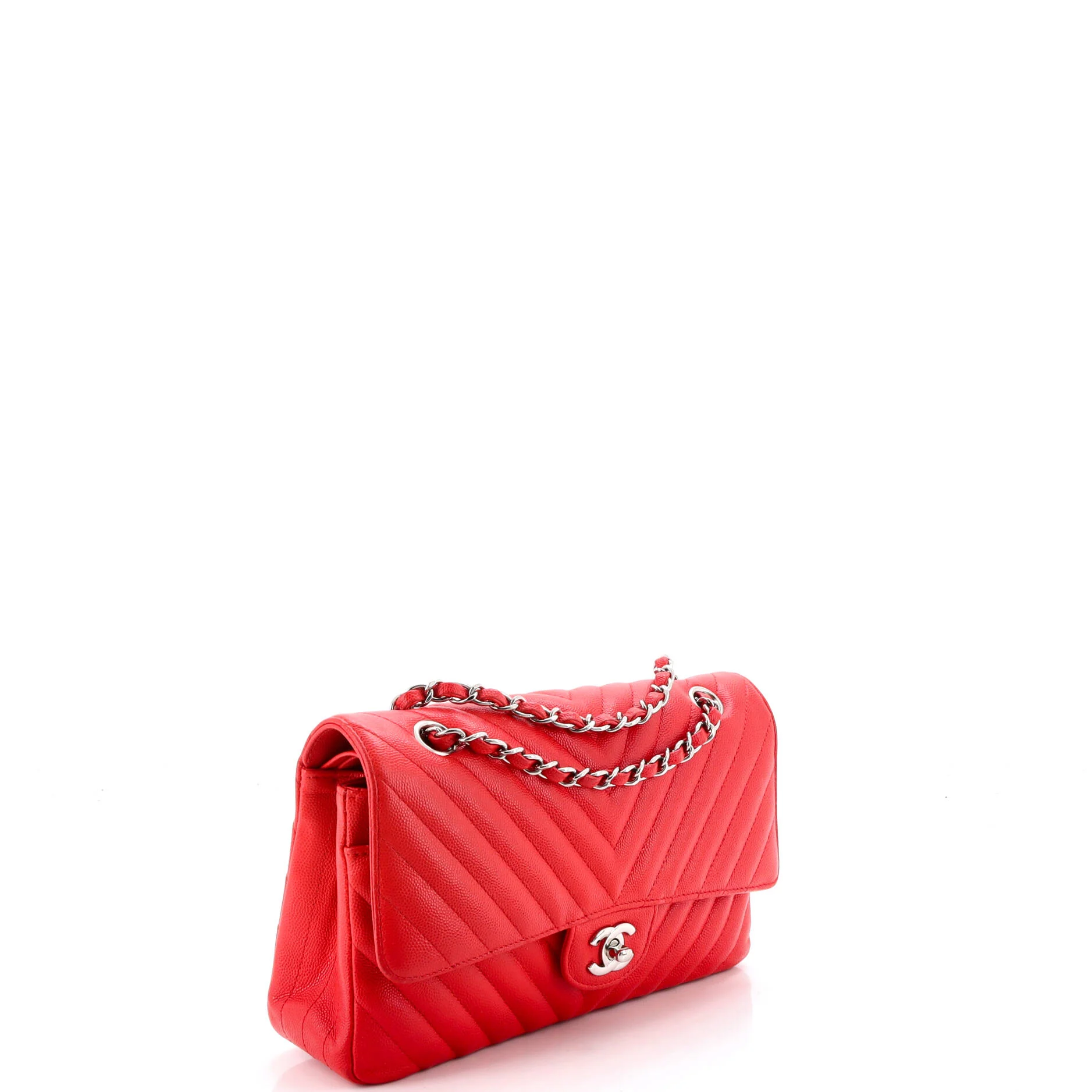 Classic Double Flap Bag Chevron Caviar Medium - Image 2
