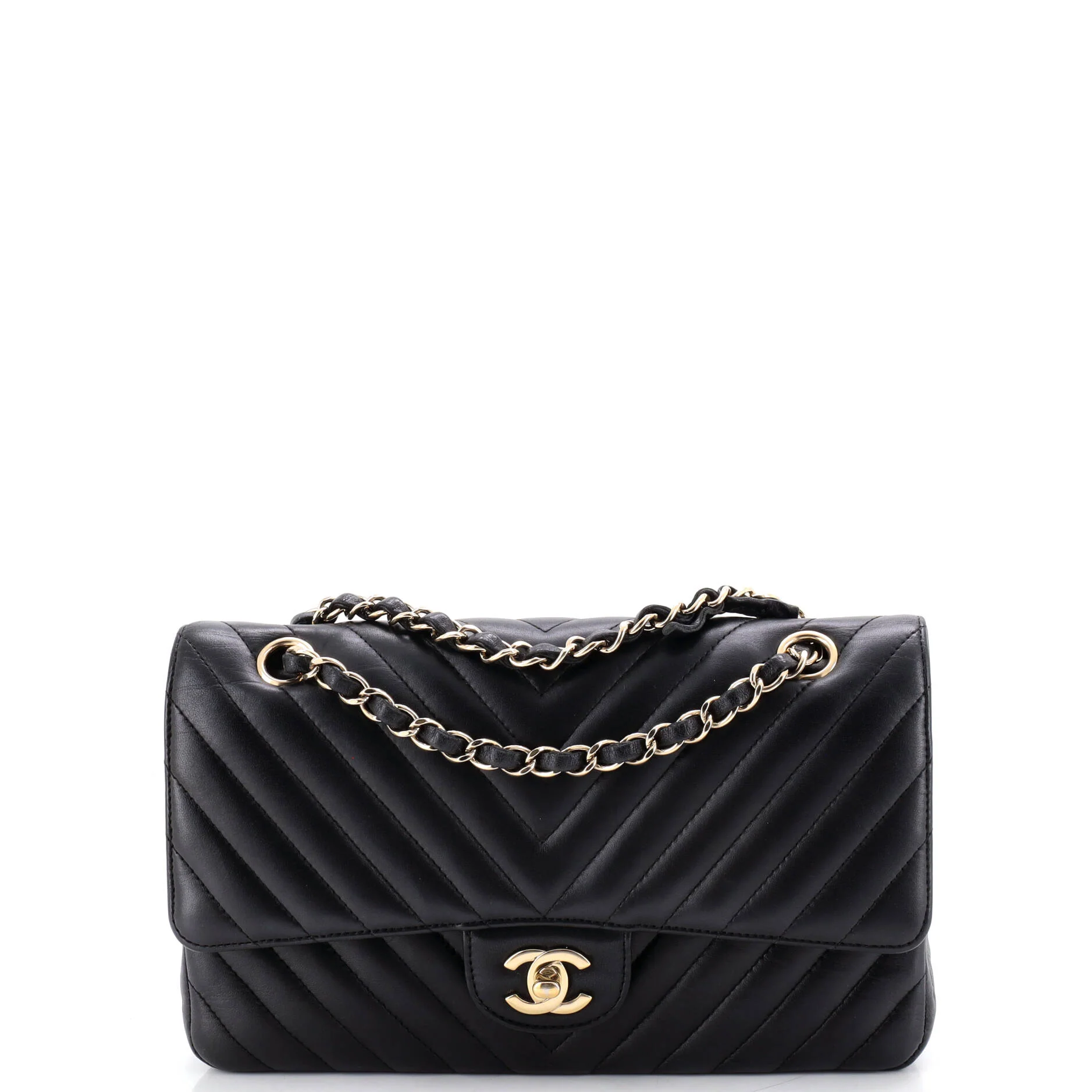 Classic Double Flap Bag Chevron Lambskin Medium