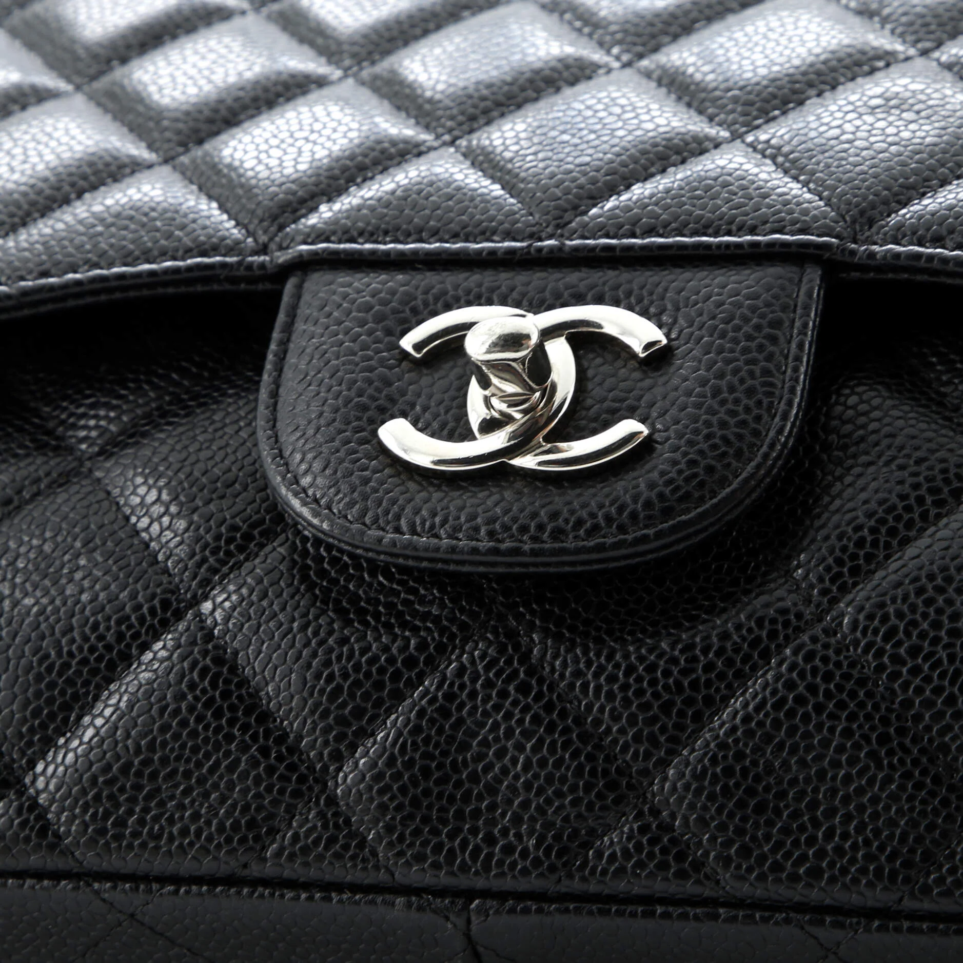 Classic Double Flap Bag Quilted Caviar Jumbo - Image 6