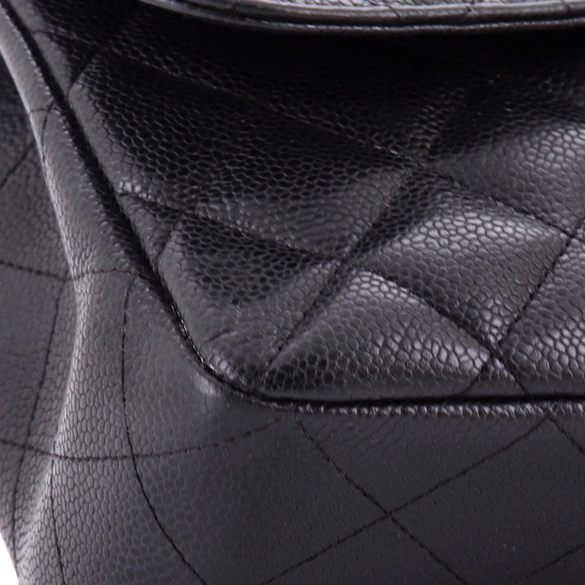 Classic Double Flap Bag Quilted Caviar Jumbo - Image 7