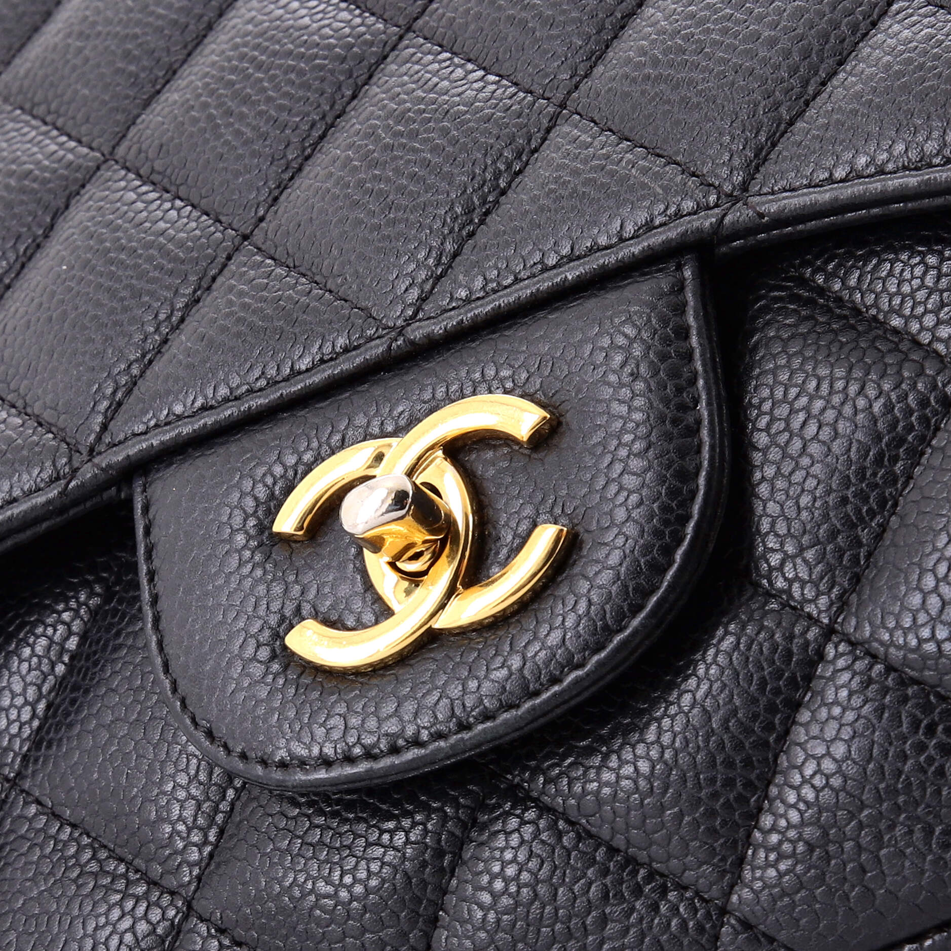 Classic Double Flap Bag Quilted Caviar Jumbo - Image 8