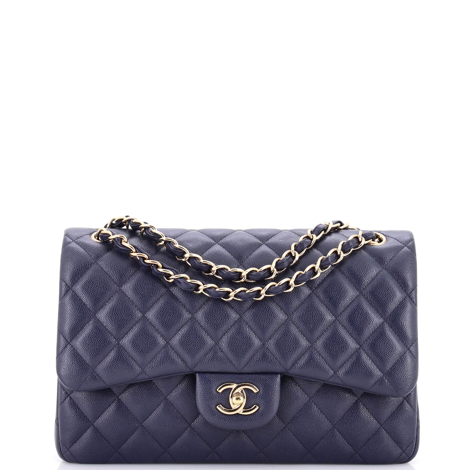Classic Double Flap Bag Quilted Caviar Jumbo