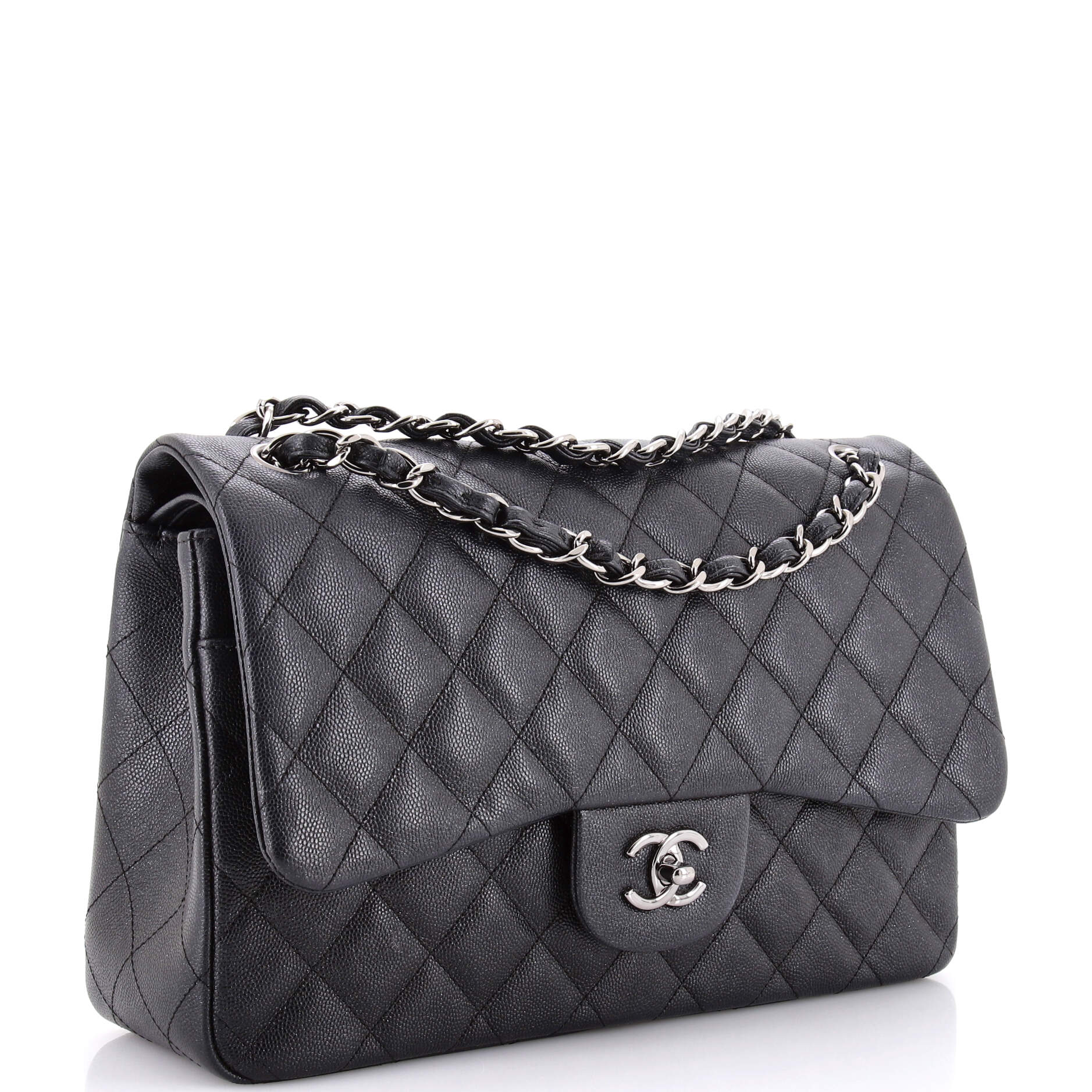 Classic Double Flap Bag Quilted Caviar Jumbo - Image 3