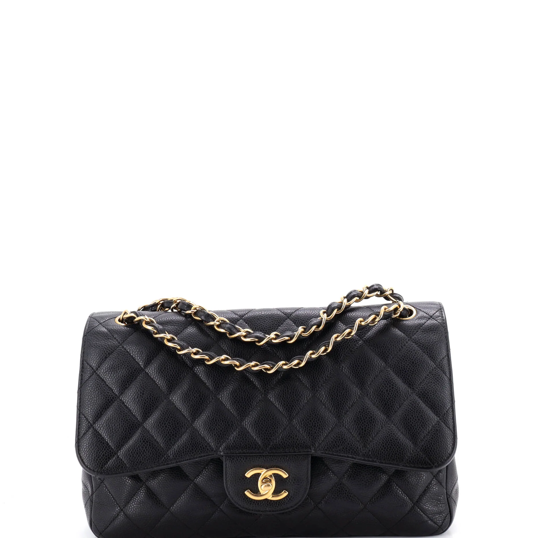 Classic Double Flap Bag Quilted Caviar Jumbo