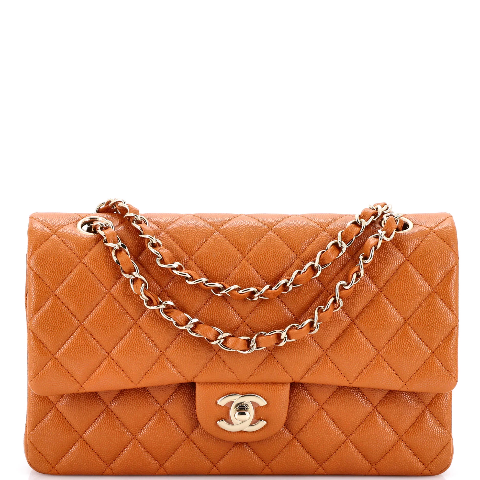 Classic Double Flap Bag Quilted Caviar Medium