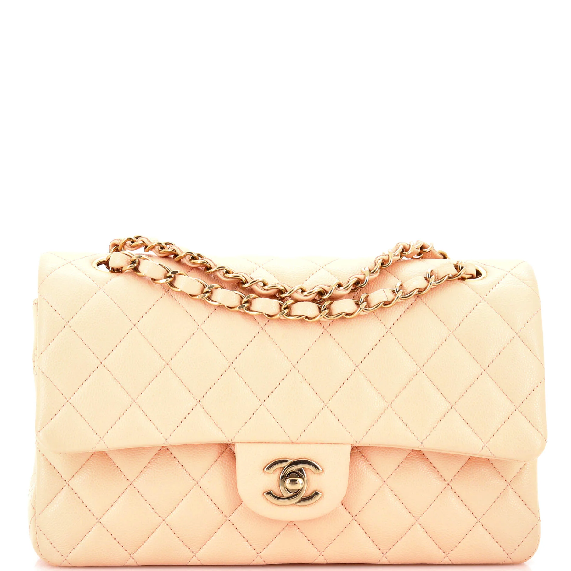 Classic Double Flap Bag Quilted Caviar Medium
