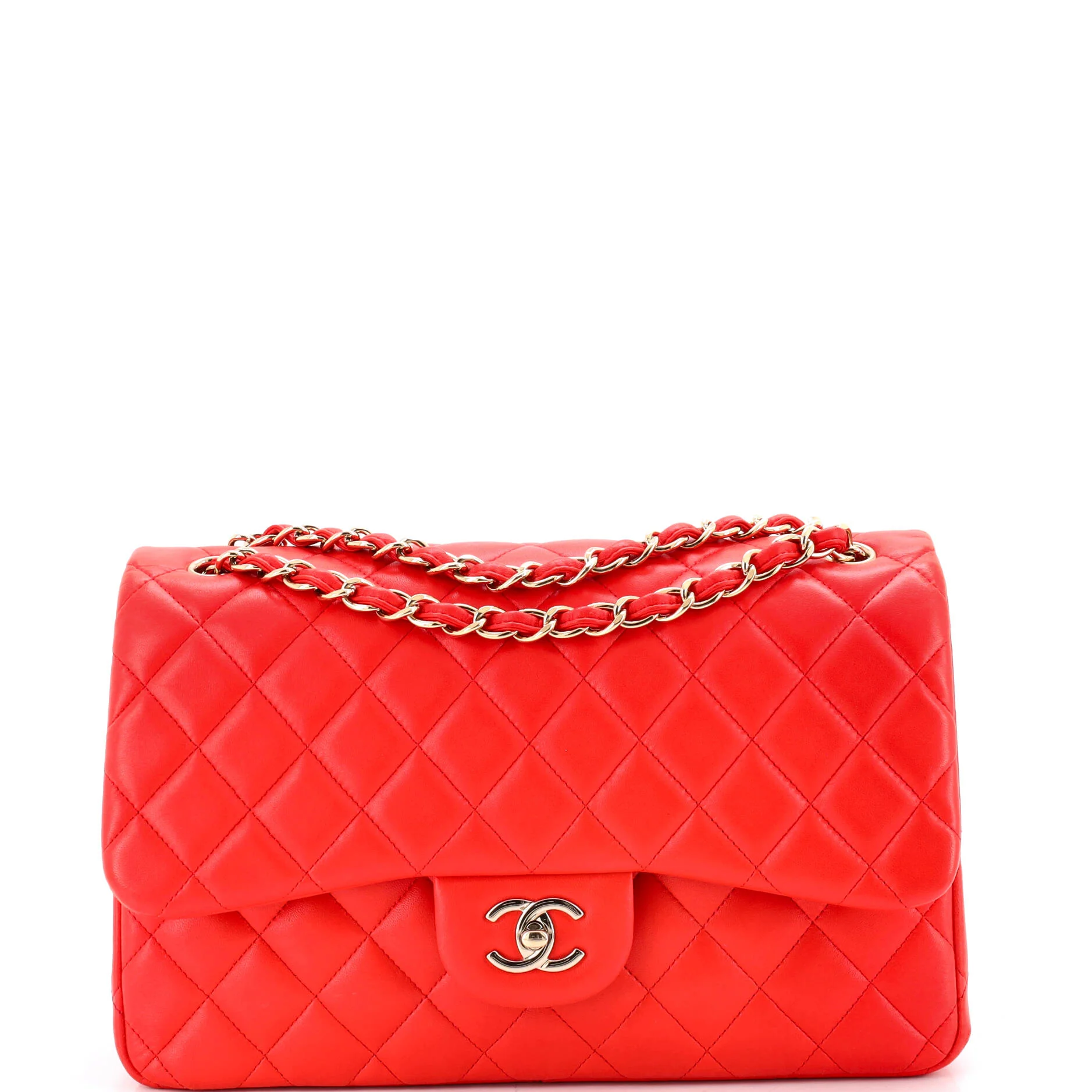 Classic Double Flap Bag Quilted Lambskin Jumbo