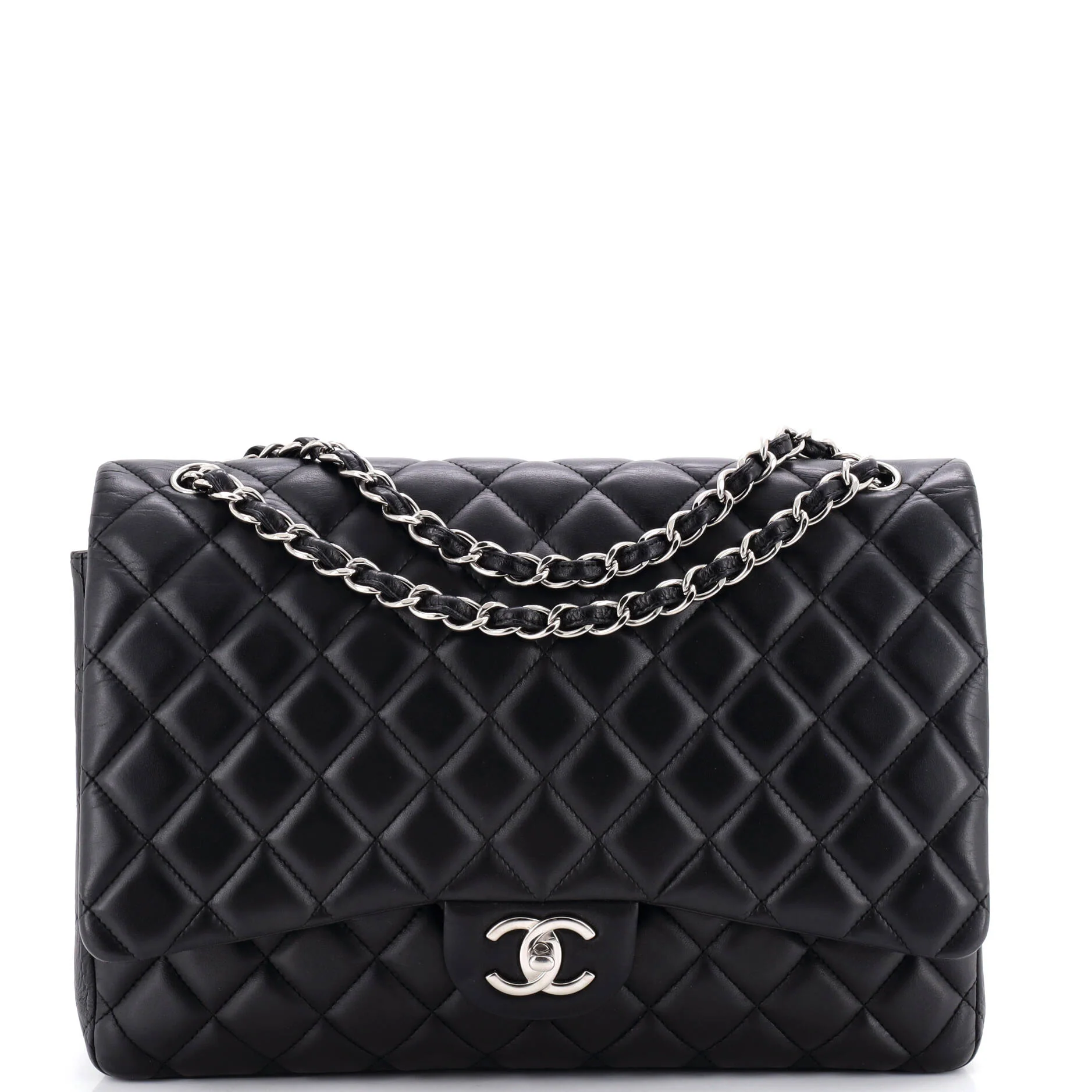 Classic Double Flap Bag Quilted Lambskin Maxi