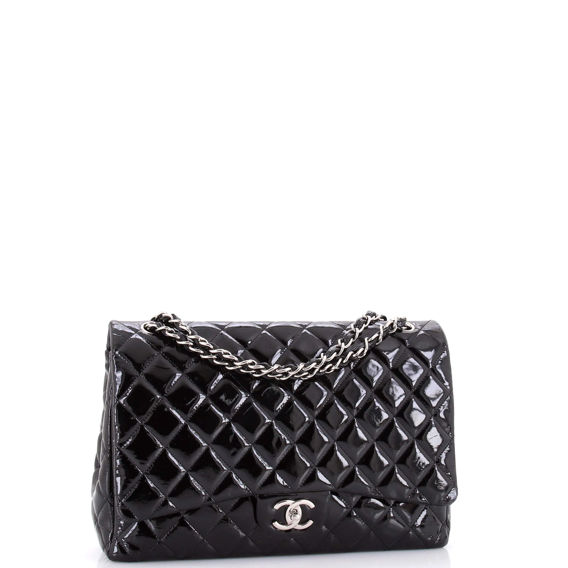 Classic Double Flap Bag Quilted Patent Maxi - Image 2
