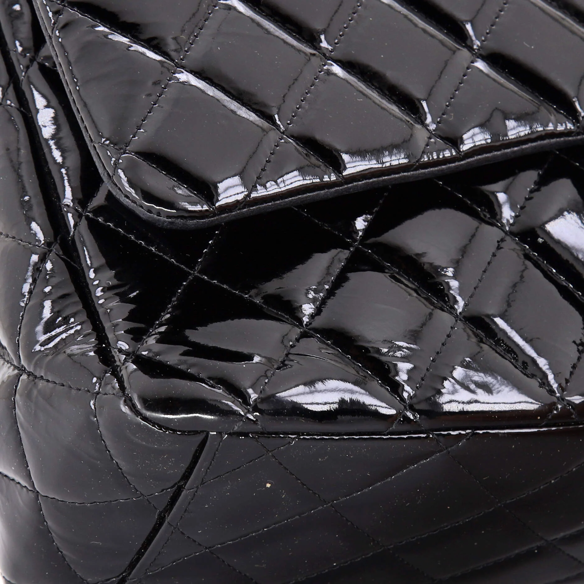 Classic Double Flap Bag Quilted Patent Maxi - Image 7