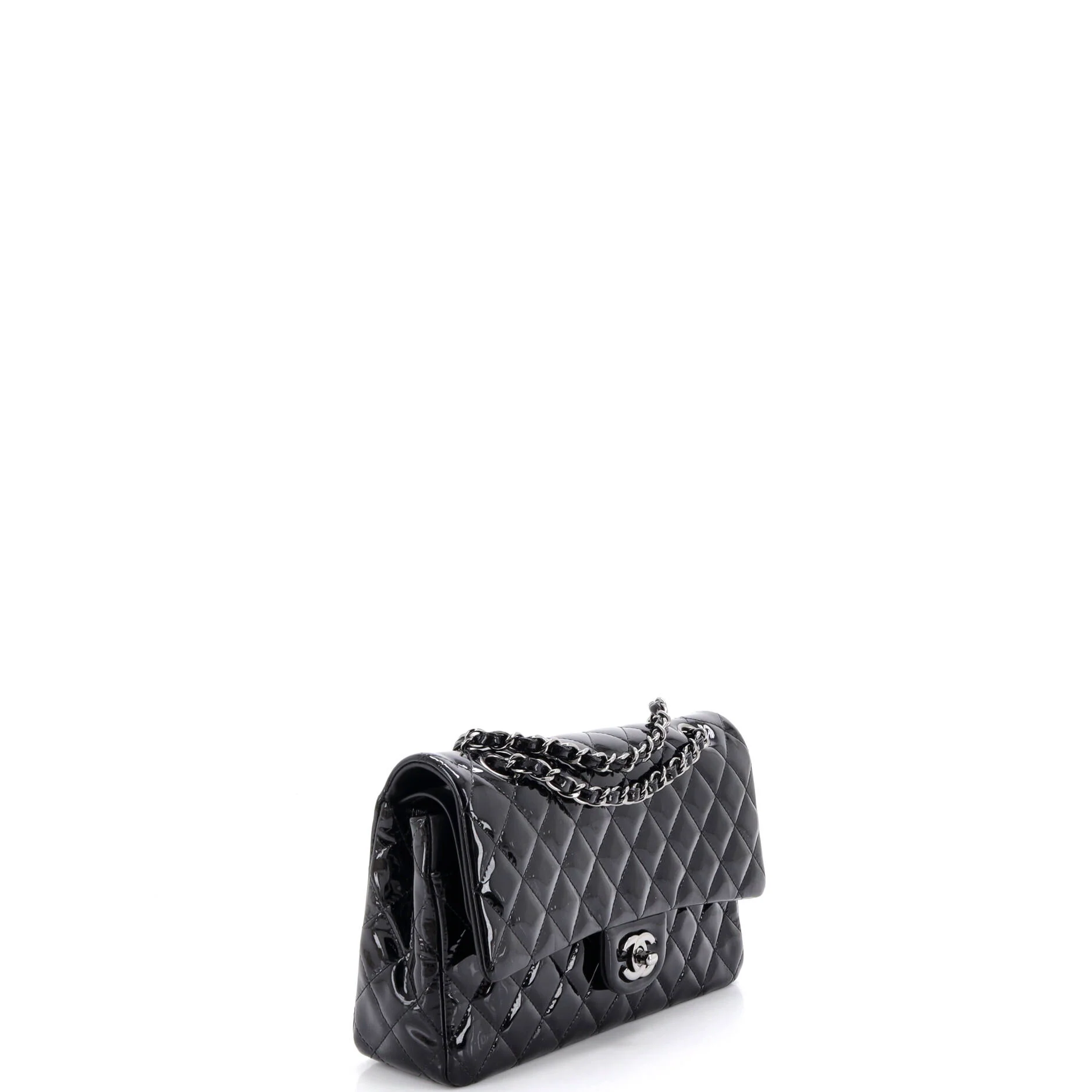 Classic Double Flap Bag Quilted Patent Medium - Image 3