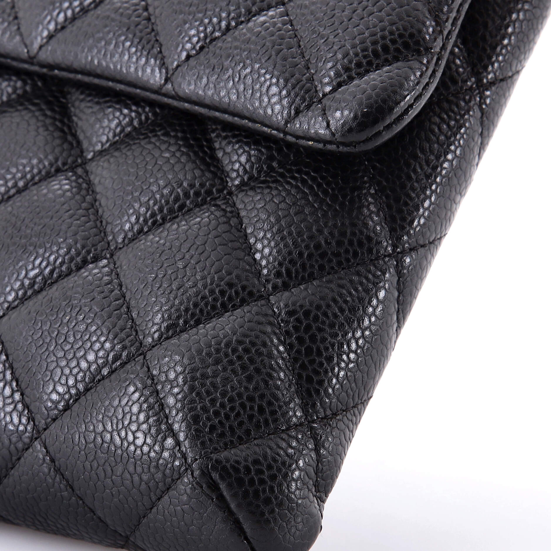 Classic Flap Clutch Quilted Caviar - Image 6