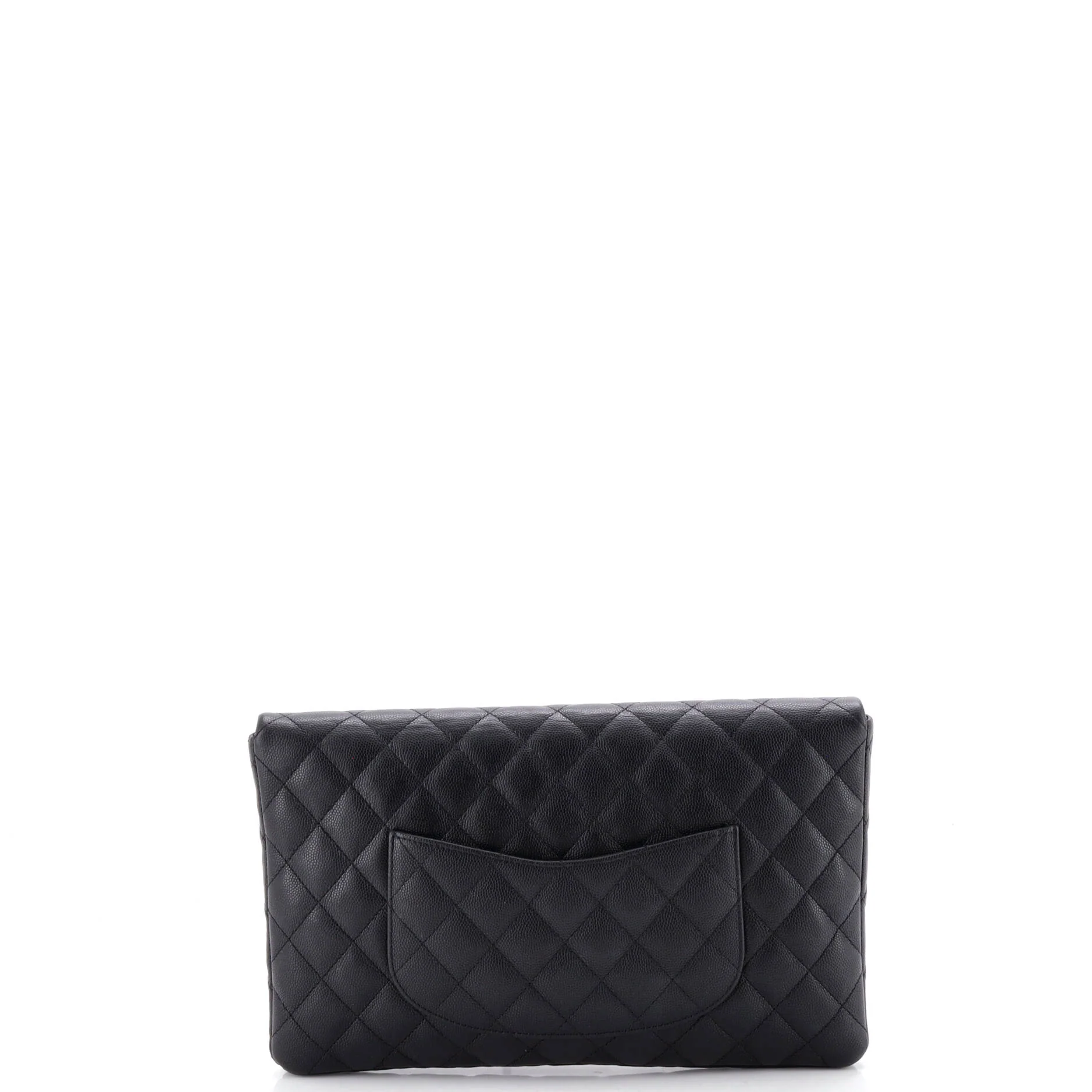 Classic Flap Clutch Quilted Caviar - Image 4