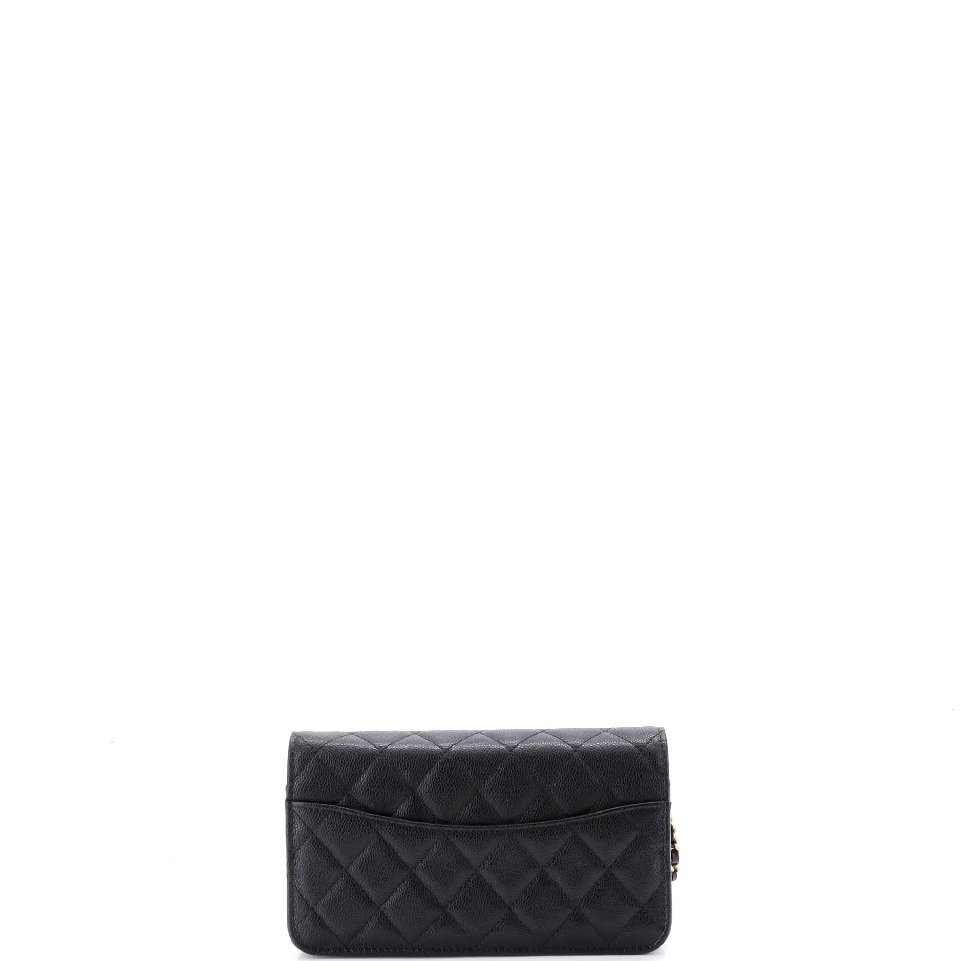 Classic Flap Phone Holder with Chain Quilted Caviar - Image 3