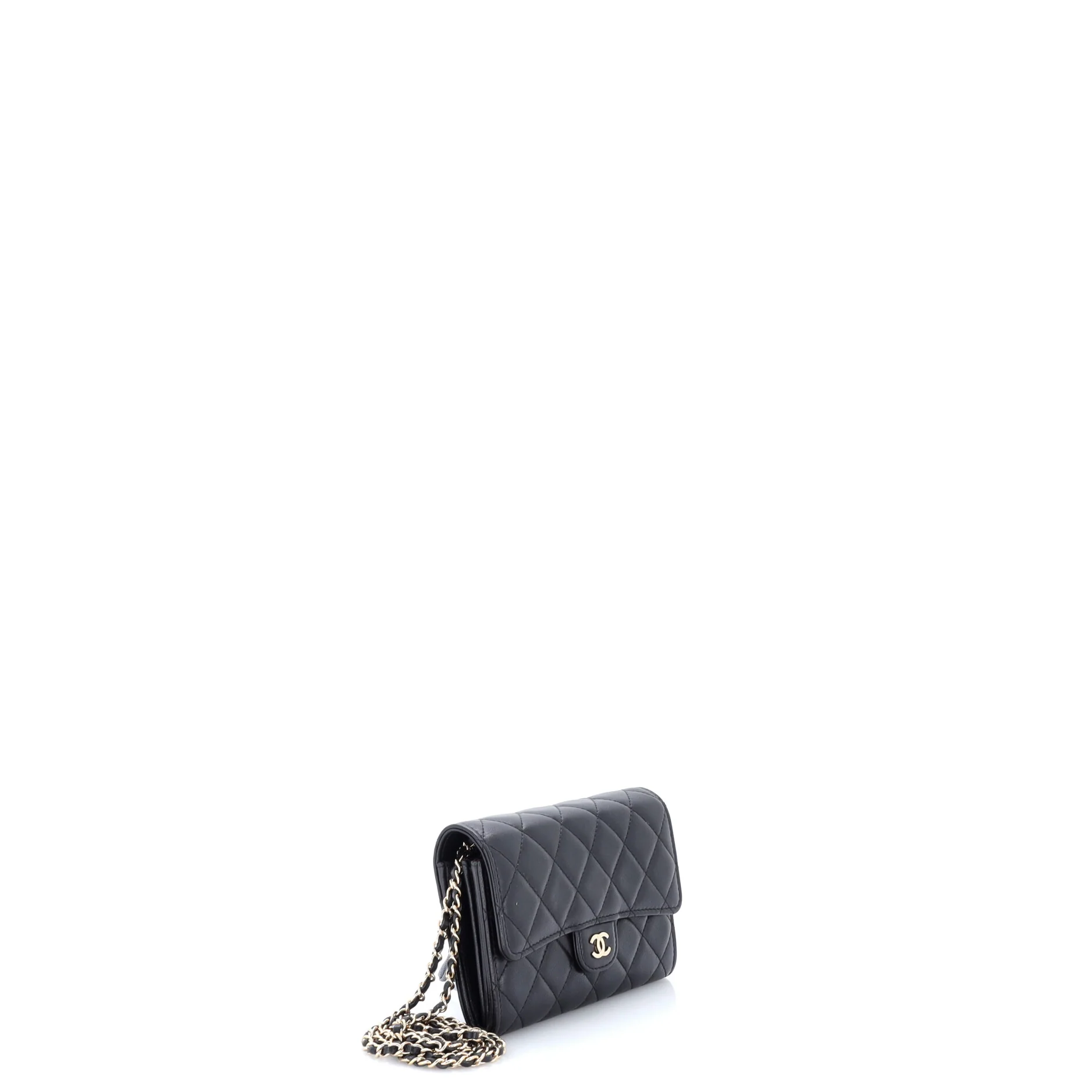 Classic Flap Wallet Crossbody Bag Quilted Lambskin Mini - Image 2