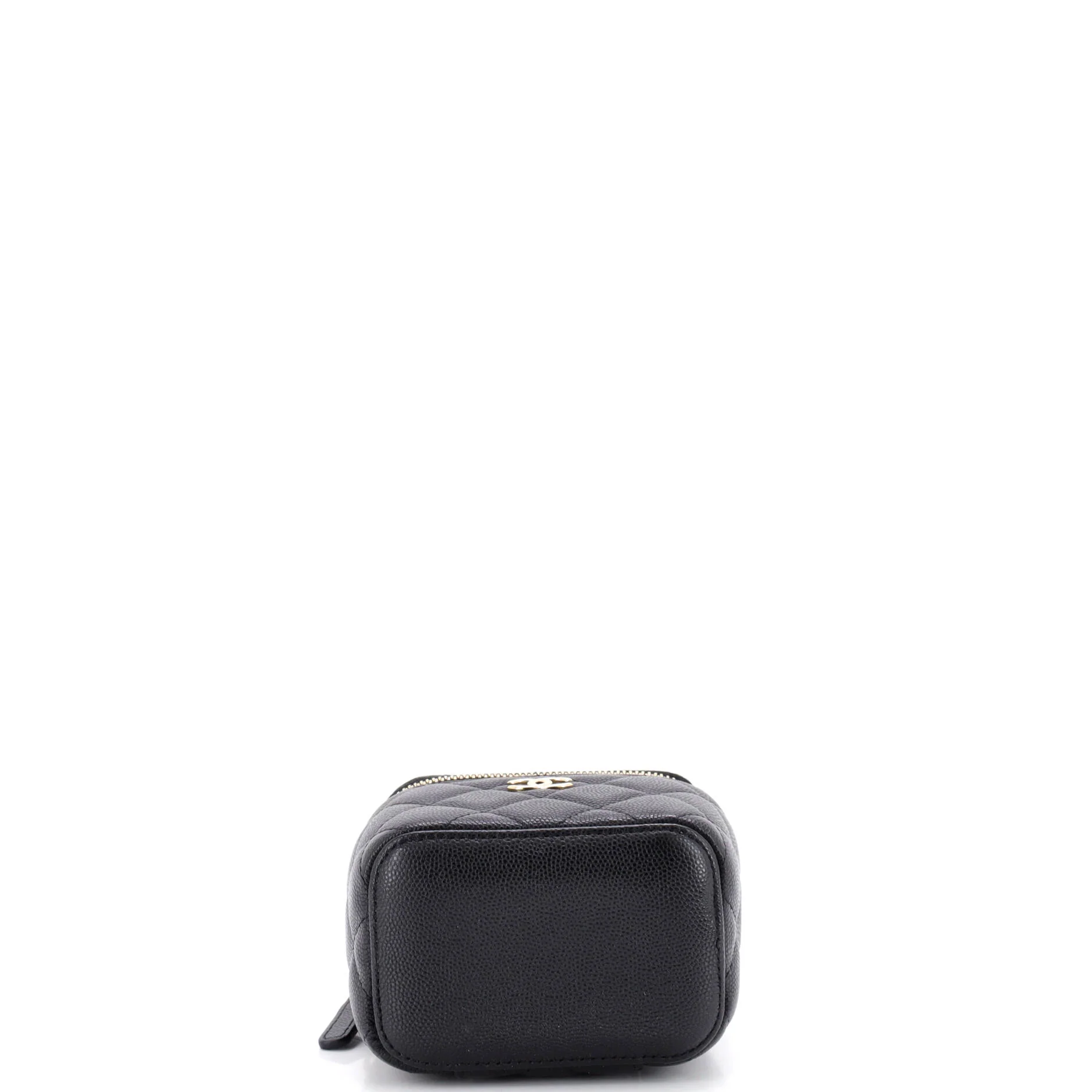 Classic Pearl Vanity Case with Chain Quilted Caviar Mini - Image 4