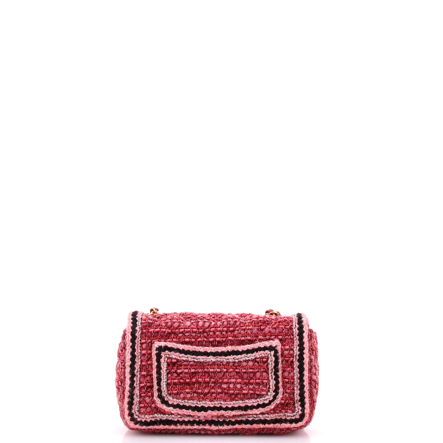 Classic Single Flap Bag Braided Quilted Tweed Mini - Image 3