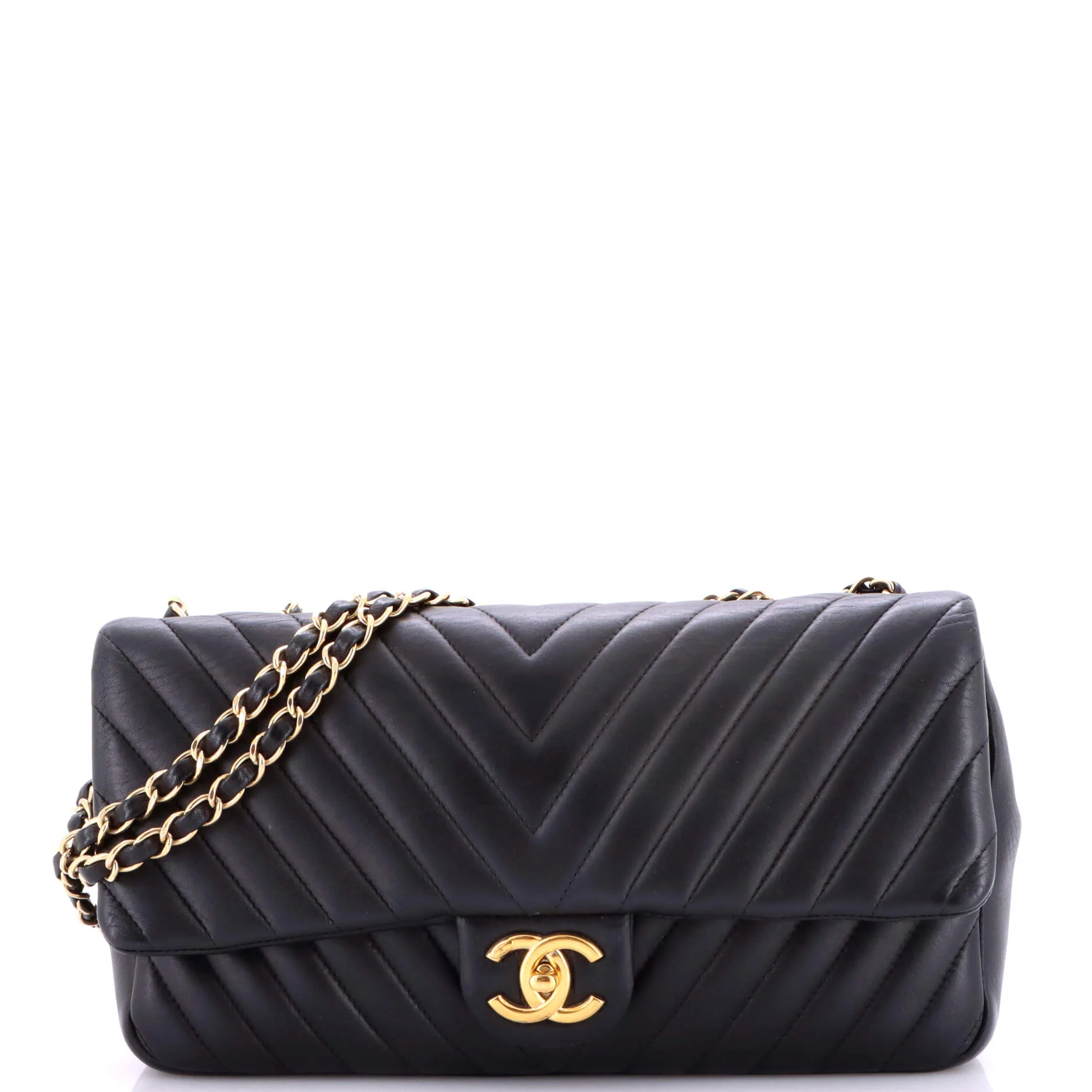 Classic Single Flap Bag Chevron Lambskin Medium