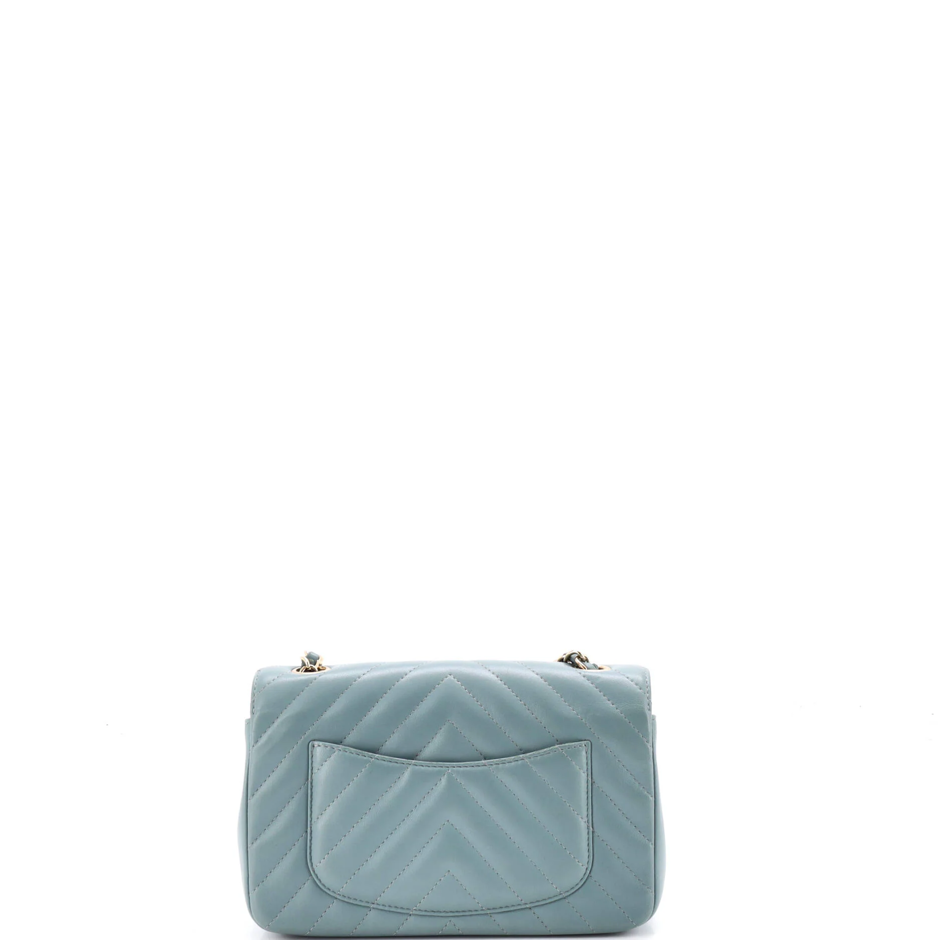 Classic Single Flap Bag Chevron Lambskin Mini - Image 4