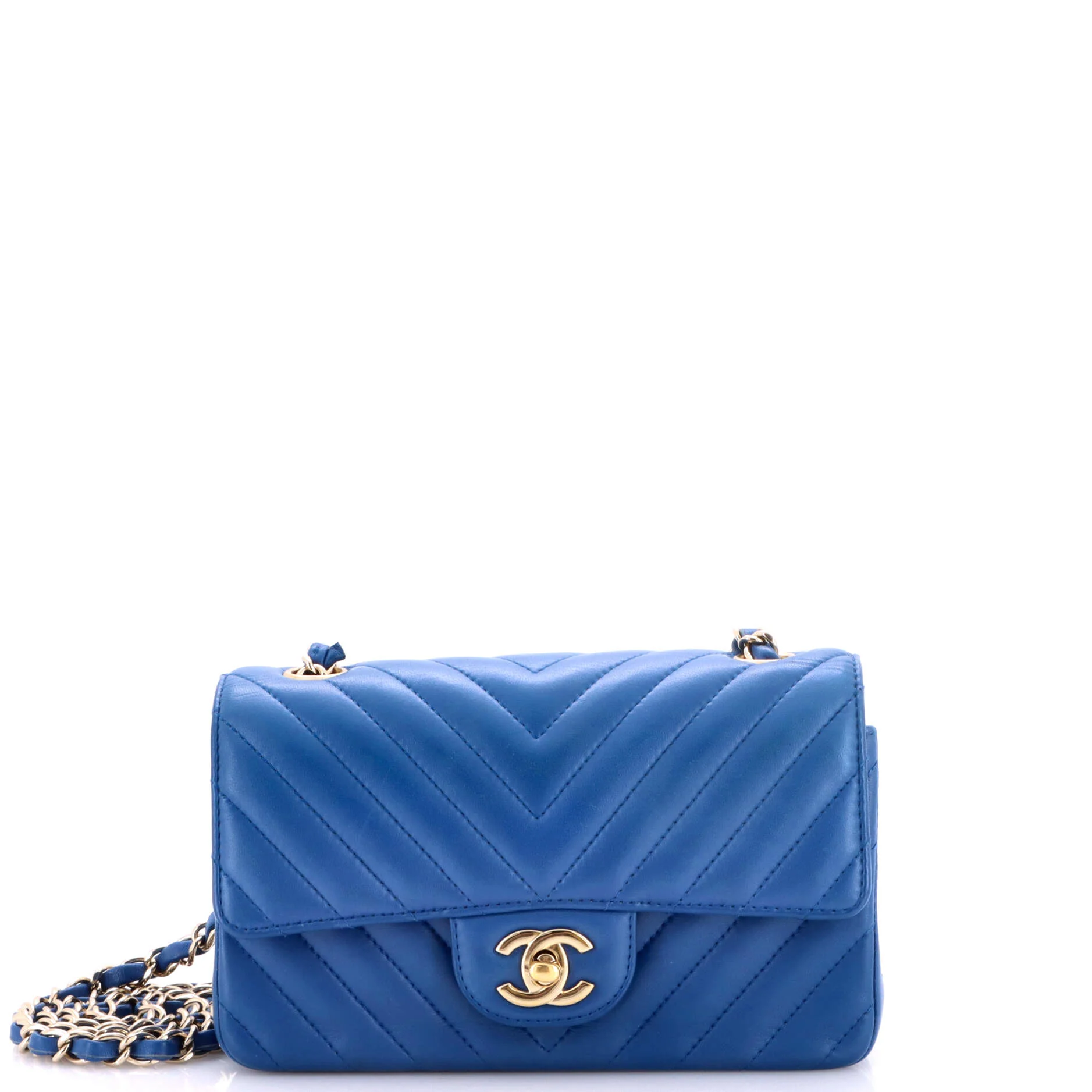 Classic Single Flap Bag Chevron Lambskin Mini
