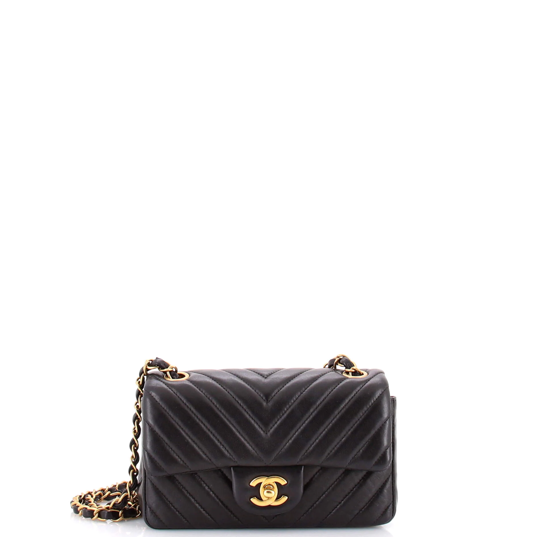 Classic Single Flap Bag Chevron Lambskin Mini