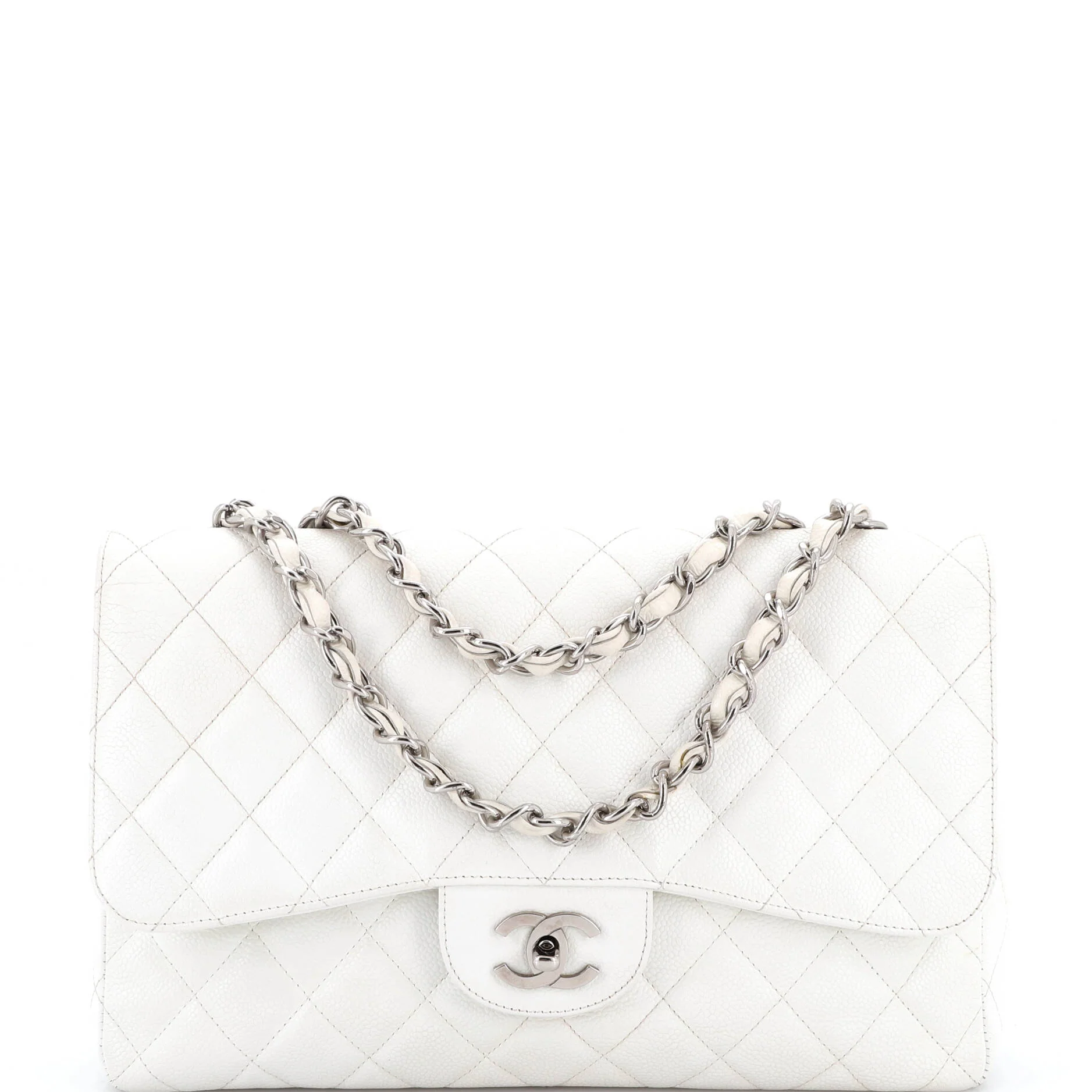 Classic Single Flap Bag Quilted Caviar Jumbo