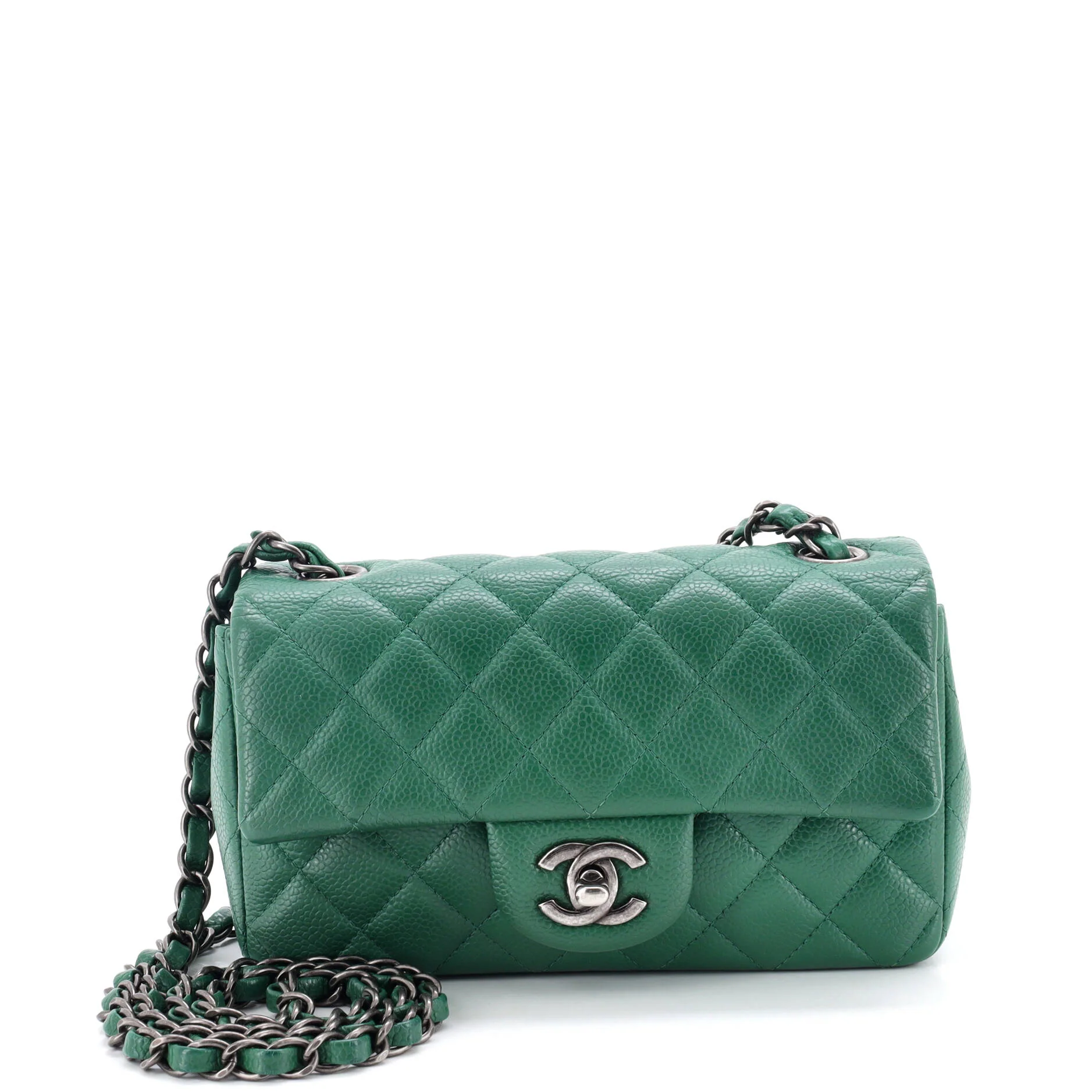 Classic Single Flap Bag Quilted Caviar Mini
