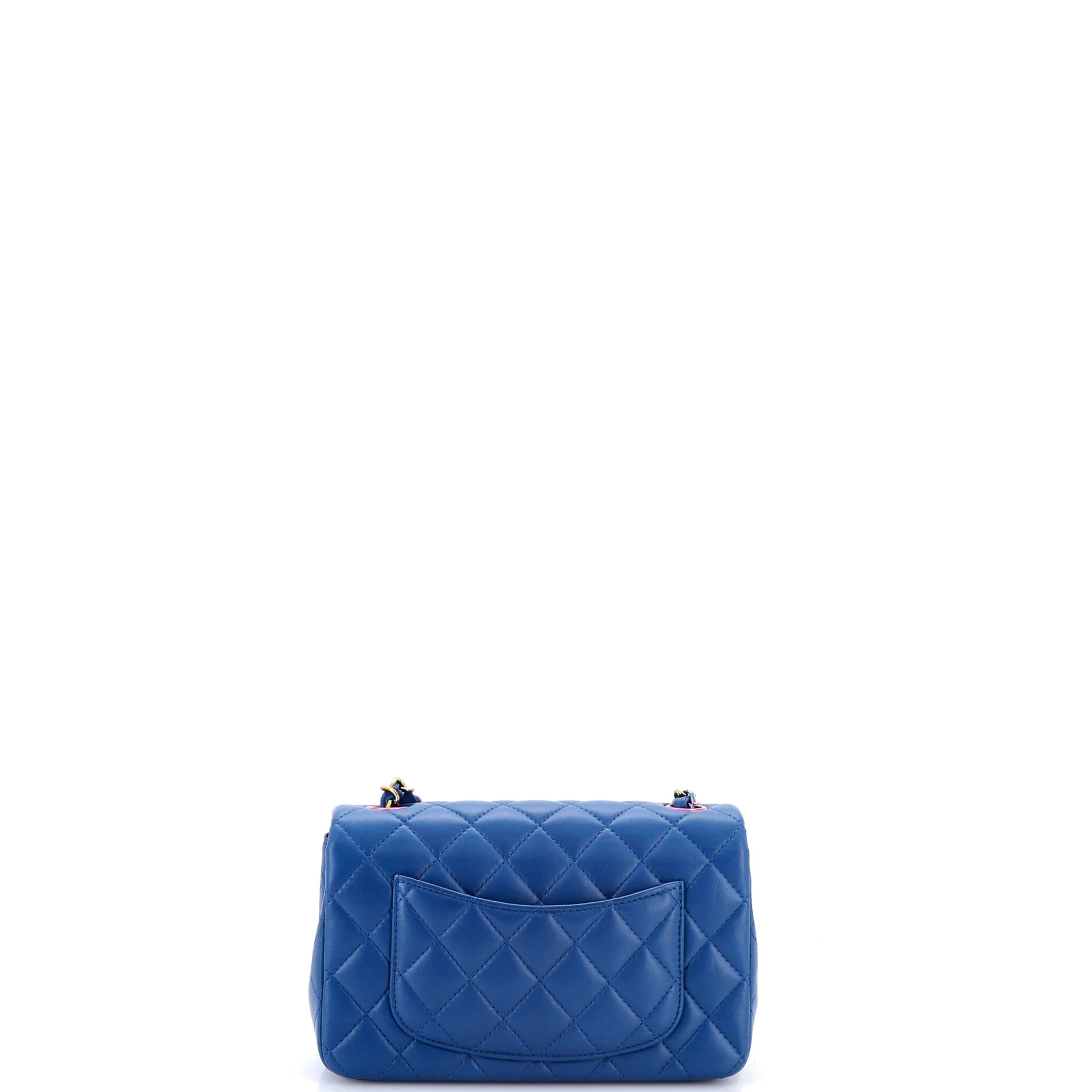 Classic Single Flap Bag Quilted Lambskin with Rainbow Hardware Mini - Image 4