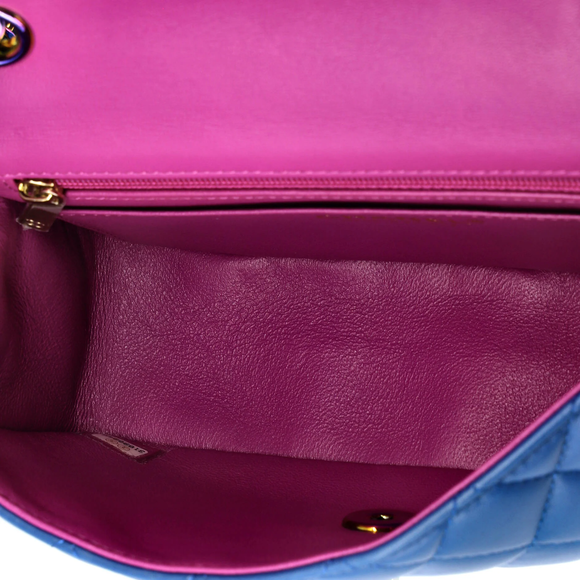 Classic Single Flap Bag Quilted Lambskin with Rainbow Hardware Mini - Image 6