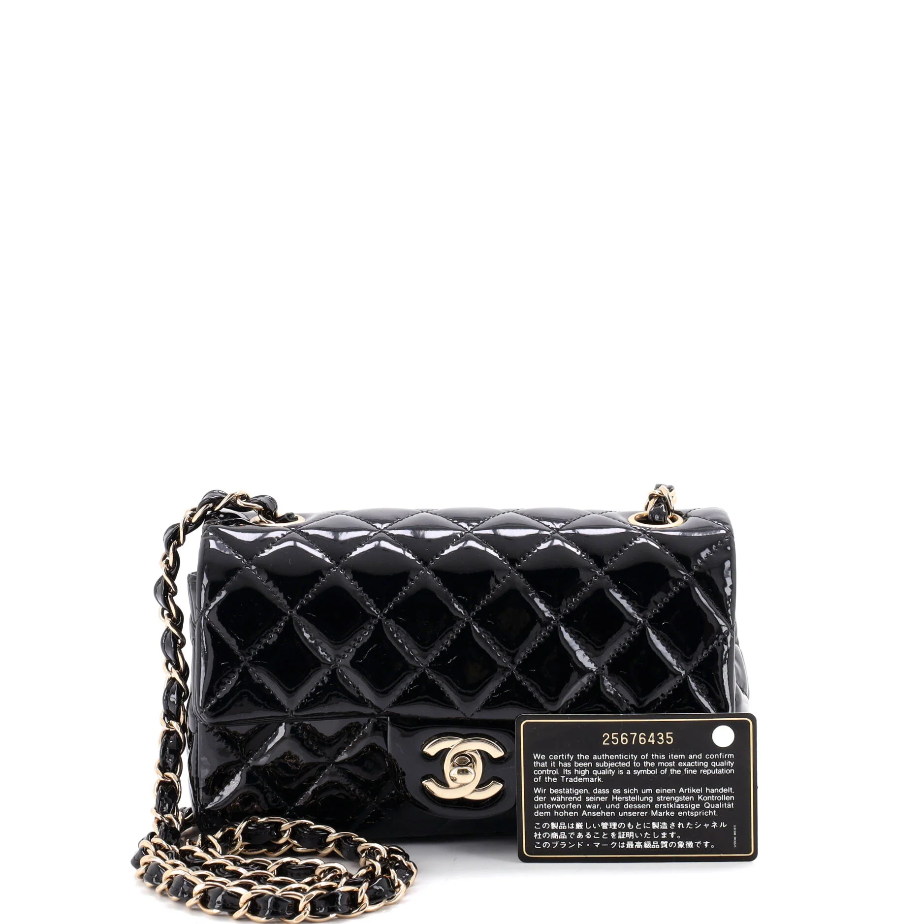 Classic Single Flap Bag Quilted Patent Mini - Image 2