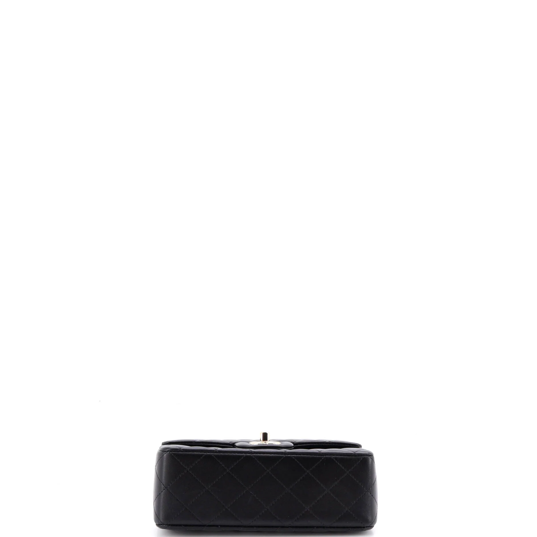 Classic Single Flap Top Handle Bag Quilted Lambskin Mini - Image 4