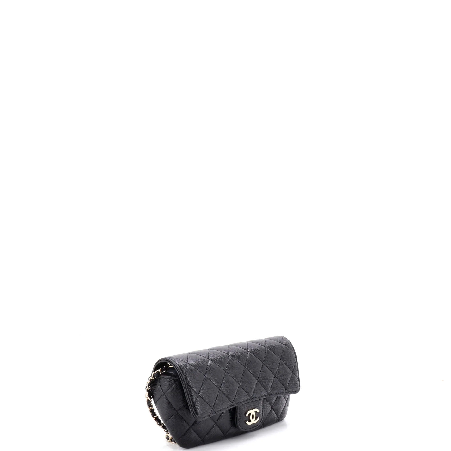 Classic Sunglasses Case with Chain Quilted Caviar - Image 2