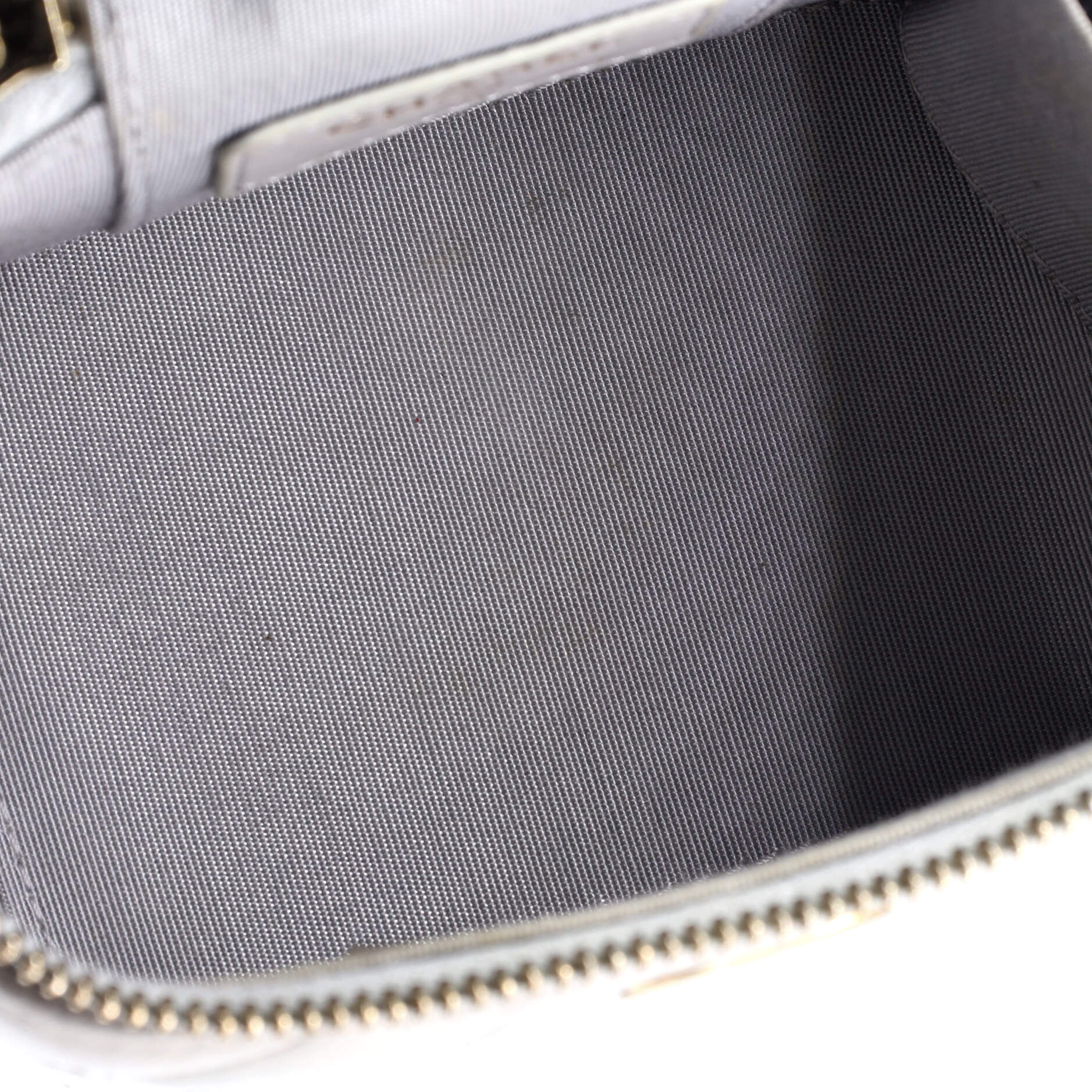 Classic Top Handle Vanity Case with Chain Quilted Lambskin Mini - Image 5