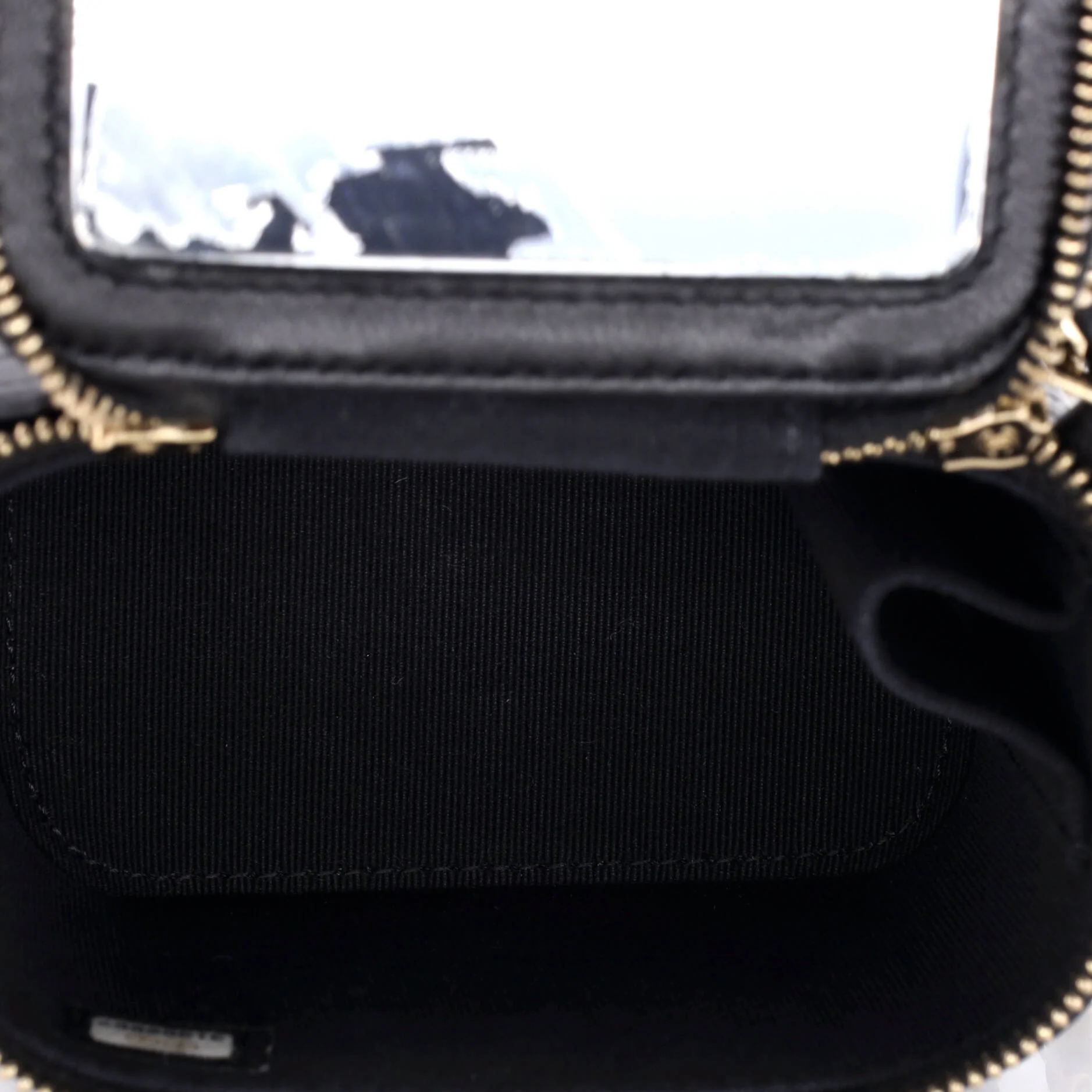 Classic Top Handle Vanity Case with Chain Quilted Lambskin Mini - Image 6