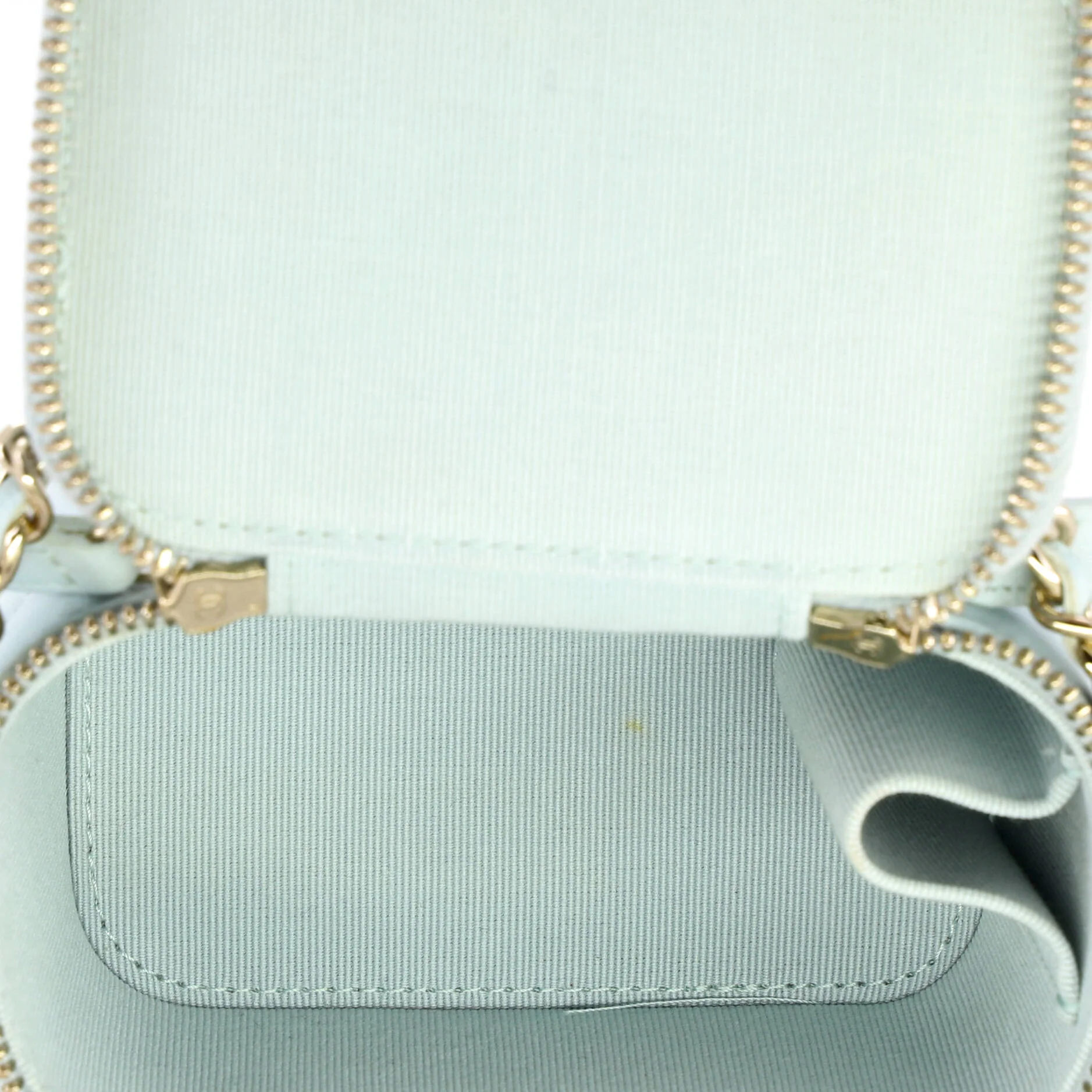 Classic Top Handle Vanity Case with Chain Quilted Lambskin Mini - Image 6