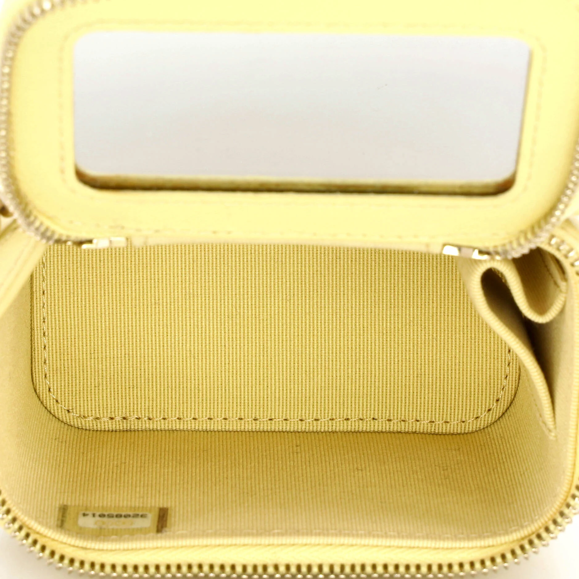 Classic Top Handle Vanity Case with Chain Quilted Lambskin Mini - Image 5