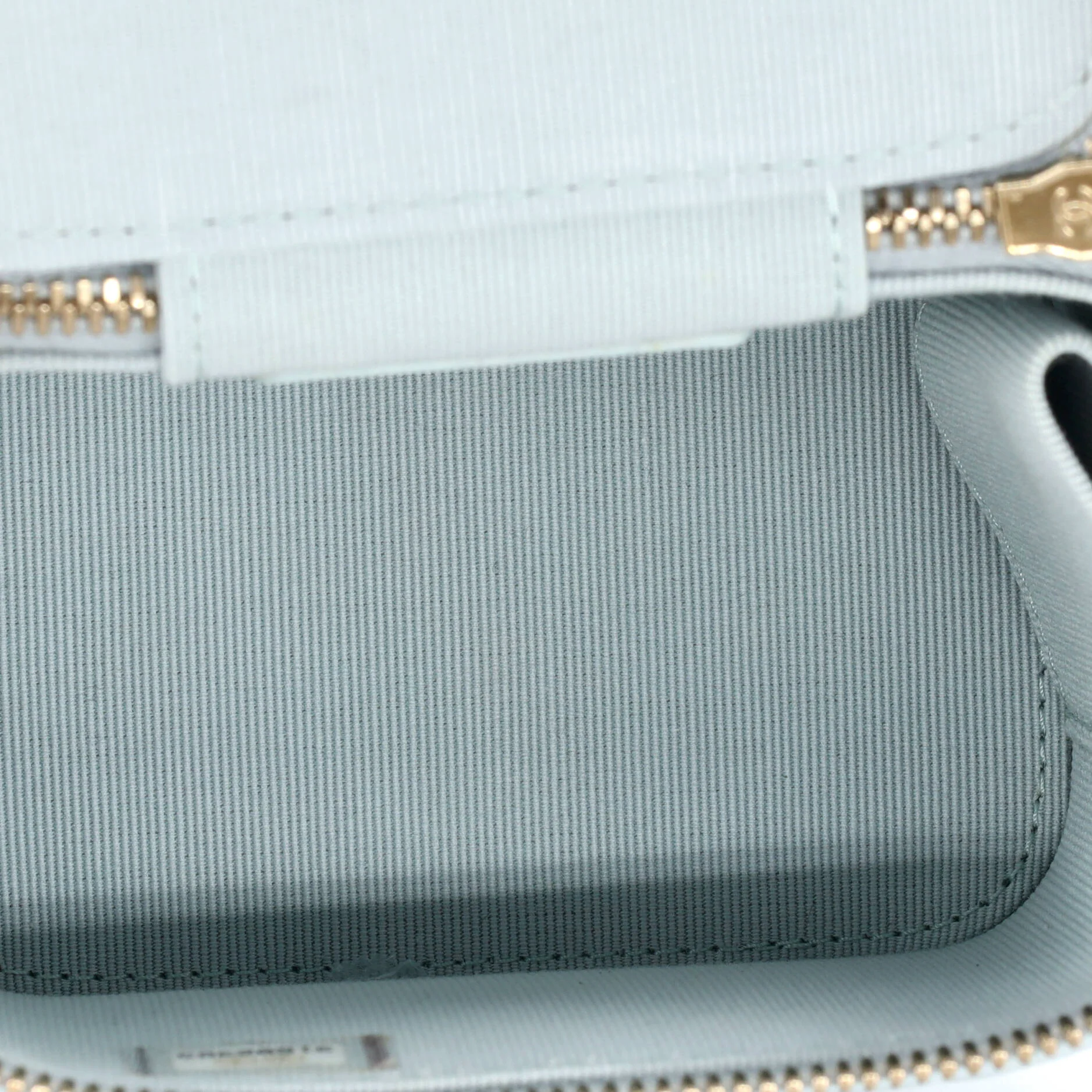 Classic Top Handle Vanity Case with Chain Quilted Lambskin Mini - Image 6