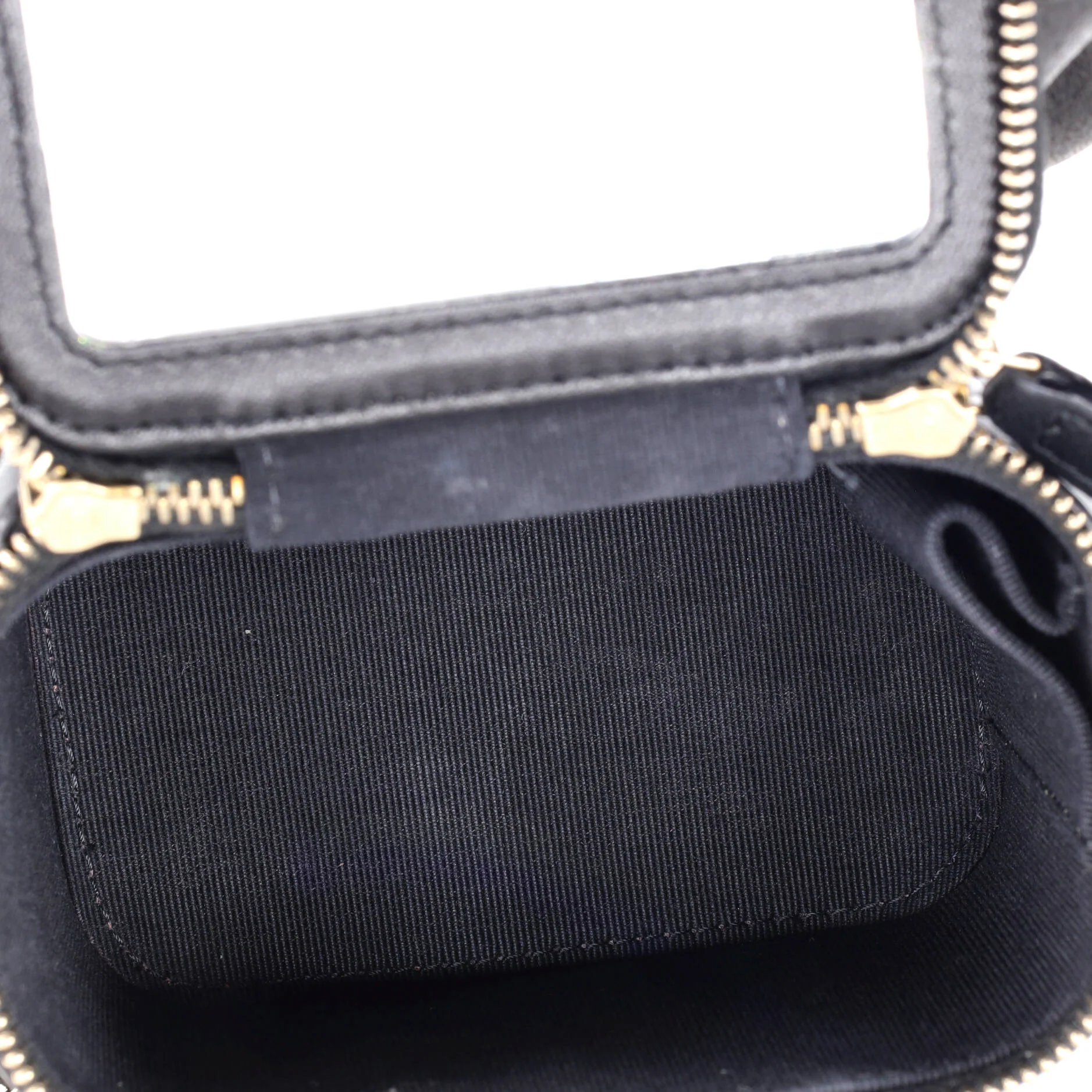 Classic Top Handle Vanity Case with Chain Quilted Lambskin Mini - Image 5