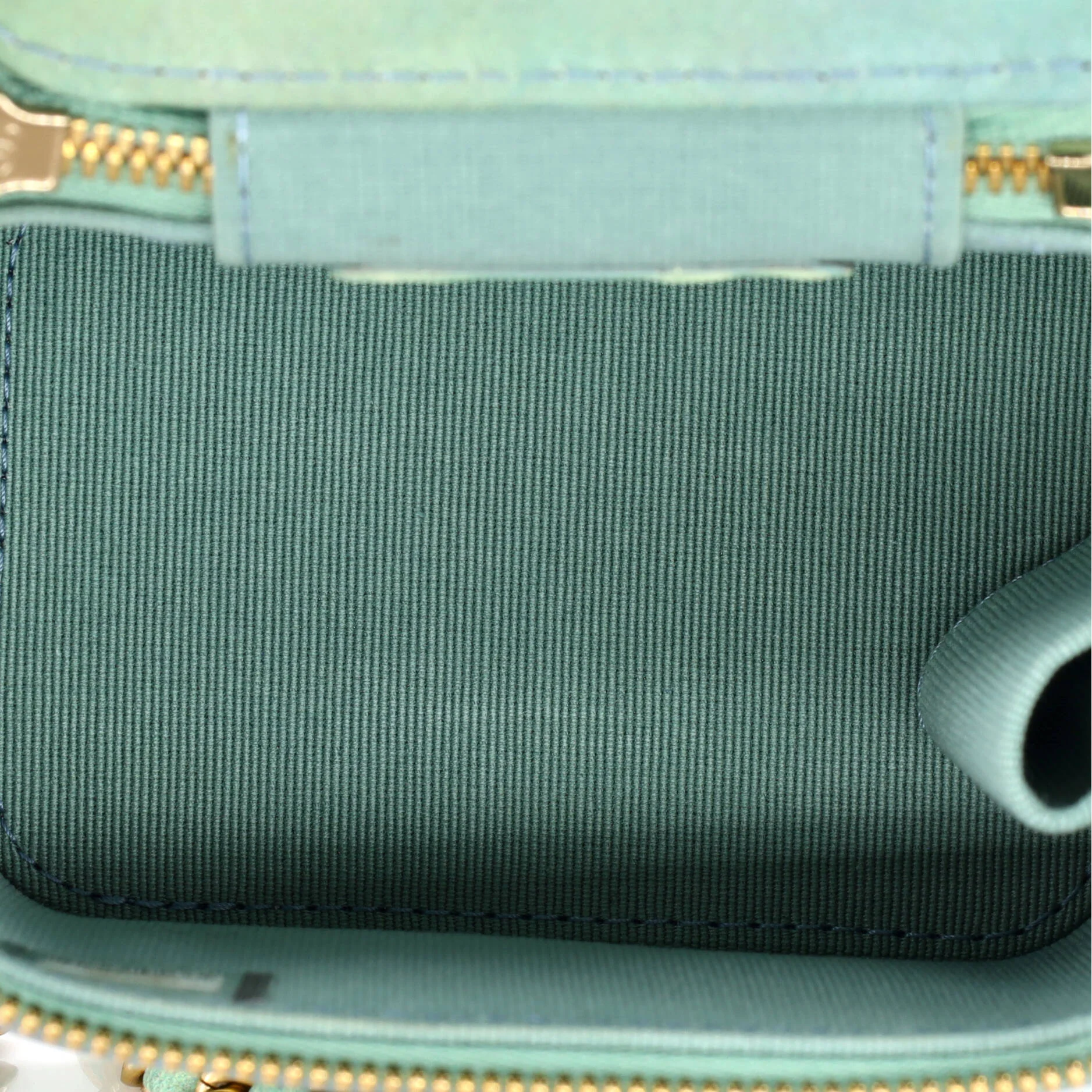 Classic Top Handle Vanity Case with Chain Quilted Lambskin Mini - Image 5