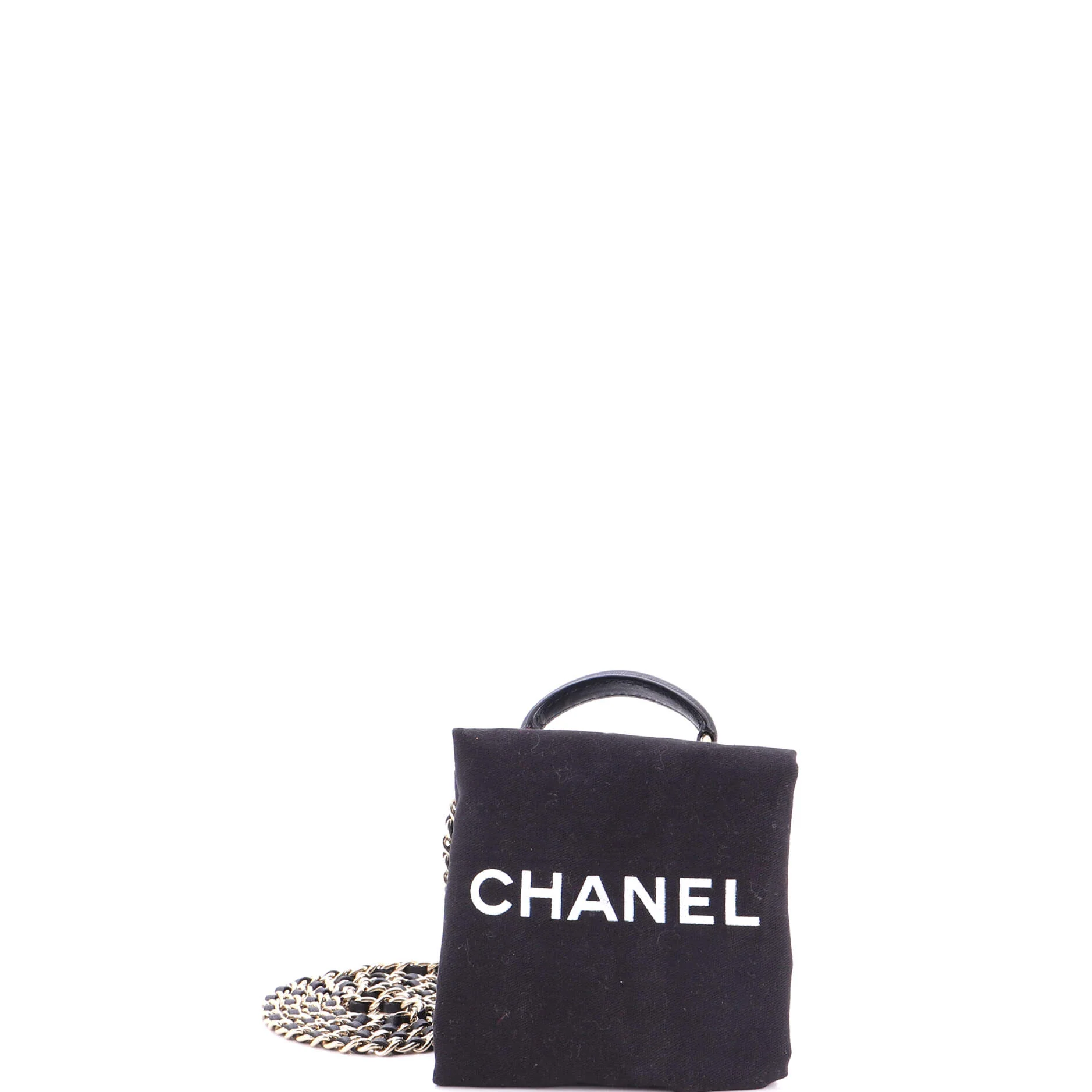 Classic Top Handle Vanity Case with Chain Quilted Lambskin Mini - Image 2