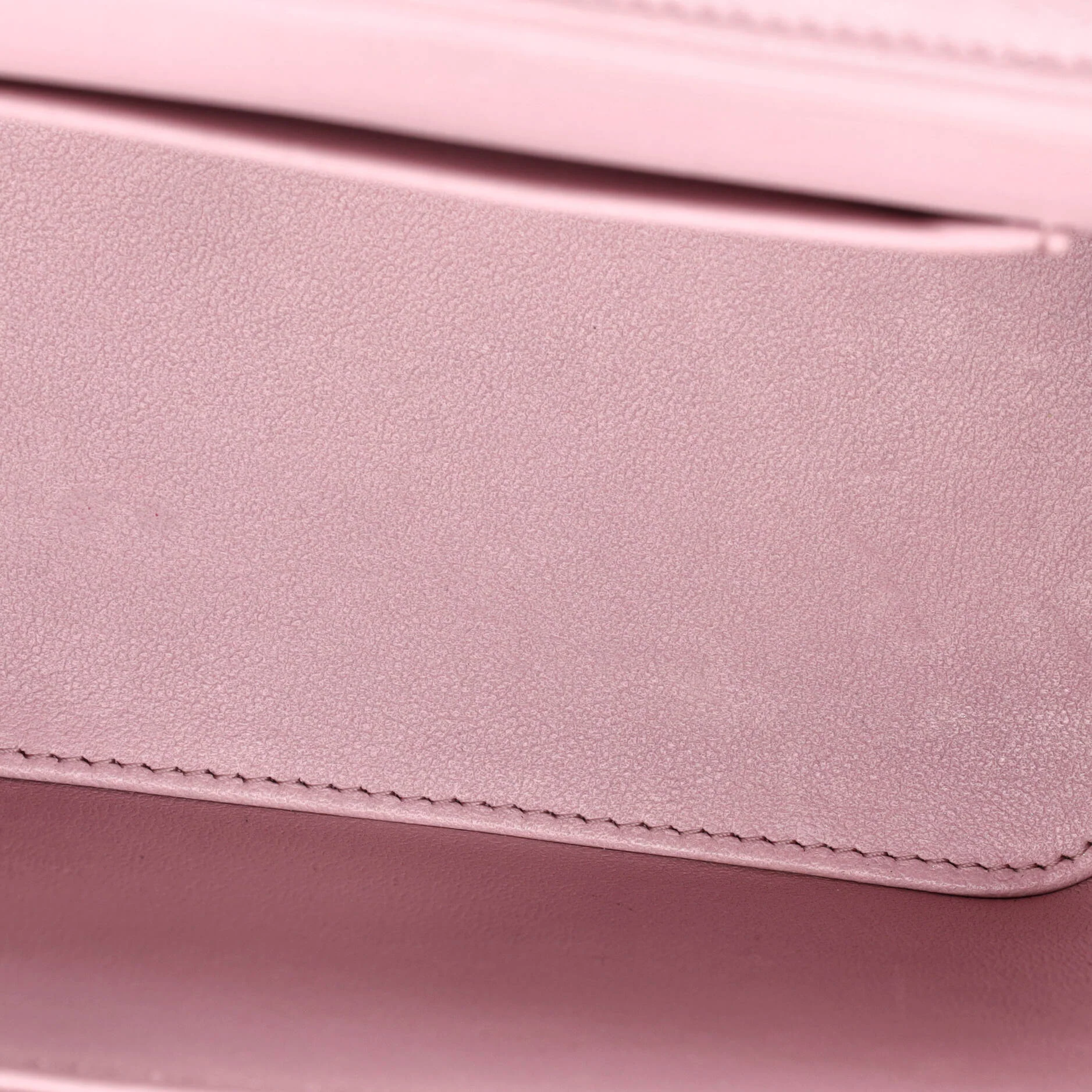 Classic Top Handle Vanity Case with Chain Quilted Lambskin Small - Image 5