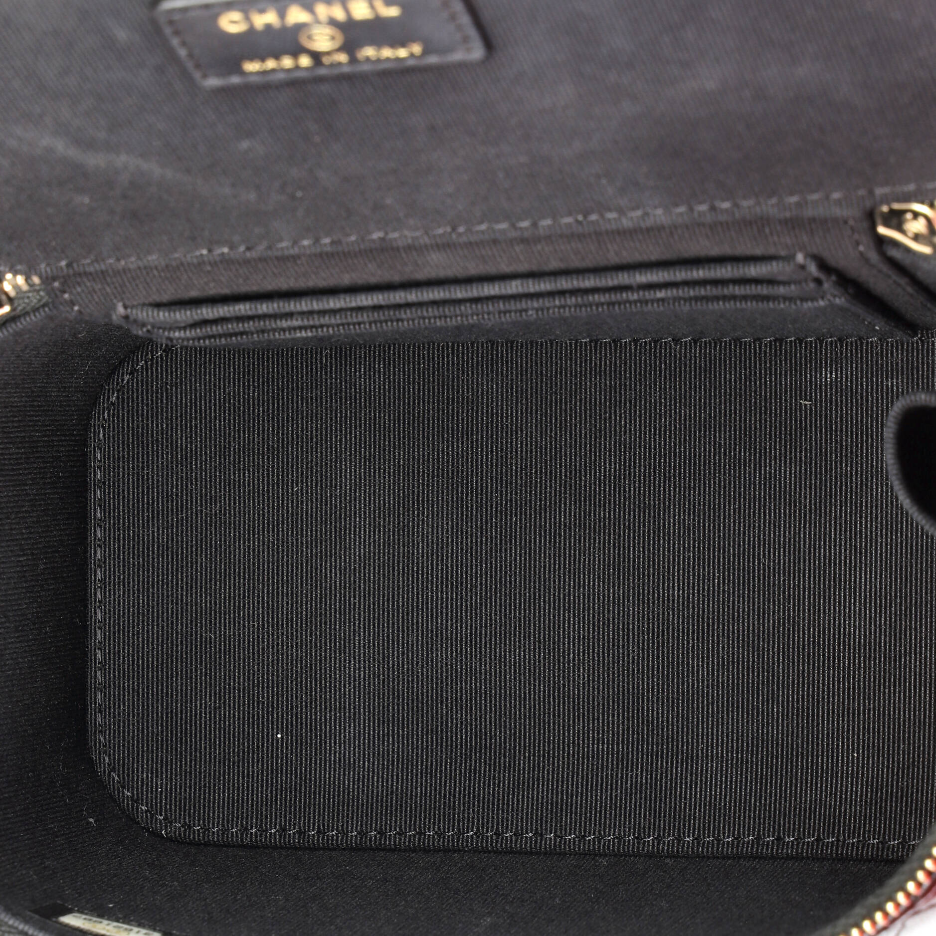 Classic Top Handle Vanity Case with Chain Quilted Lambskin Small - Image 6